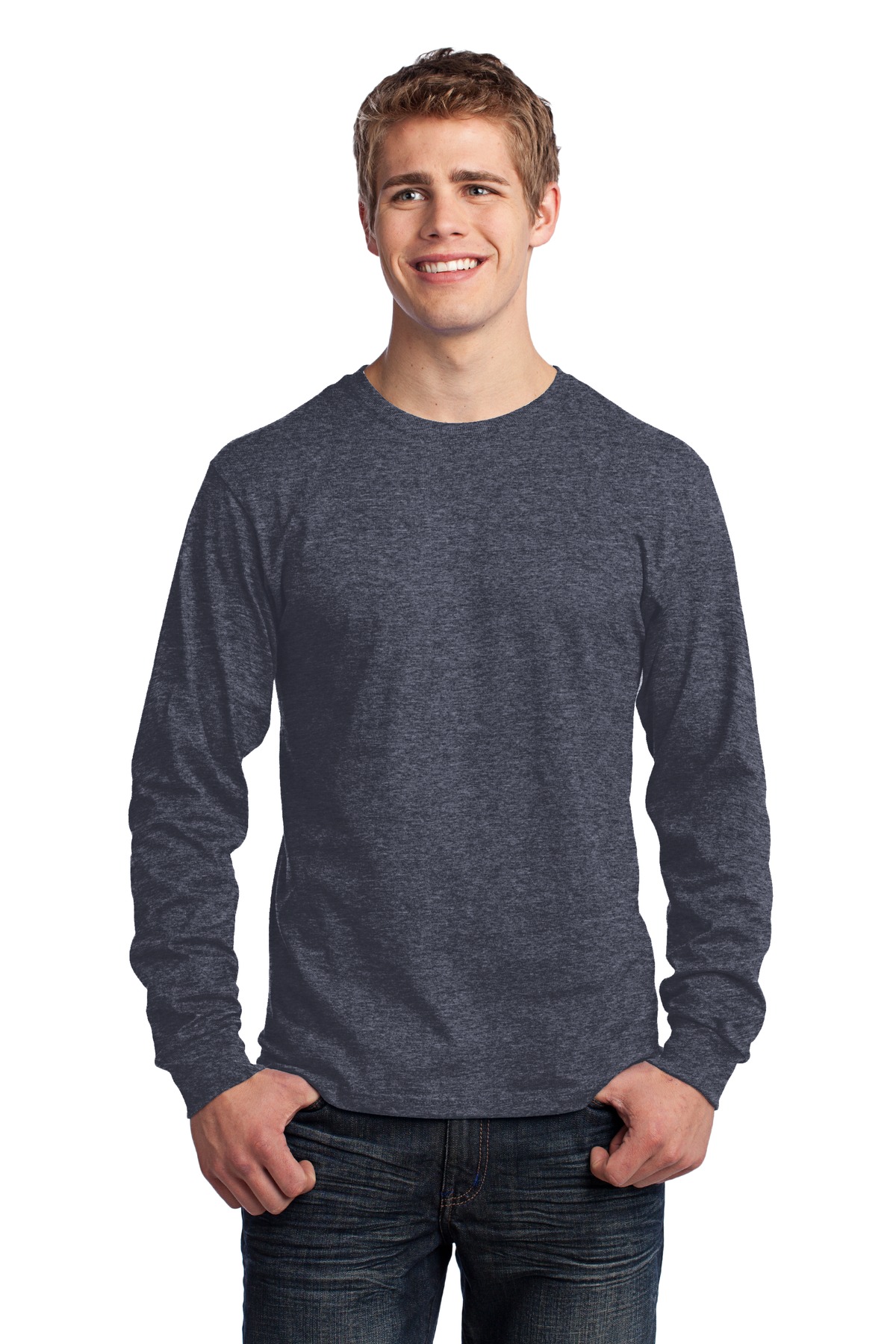 Port & Company PC54LS Men's Core Cotton Tee Comfort Blend T-Shirt - Pack Of 2 - Picture 10 of 25