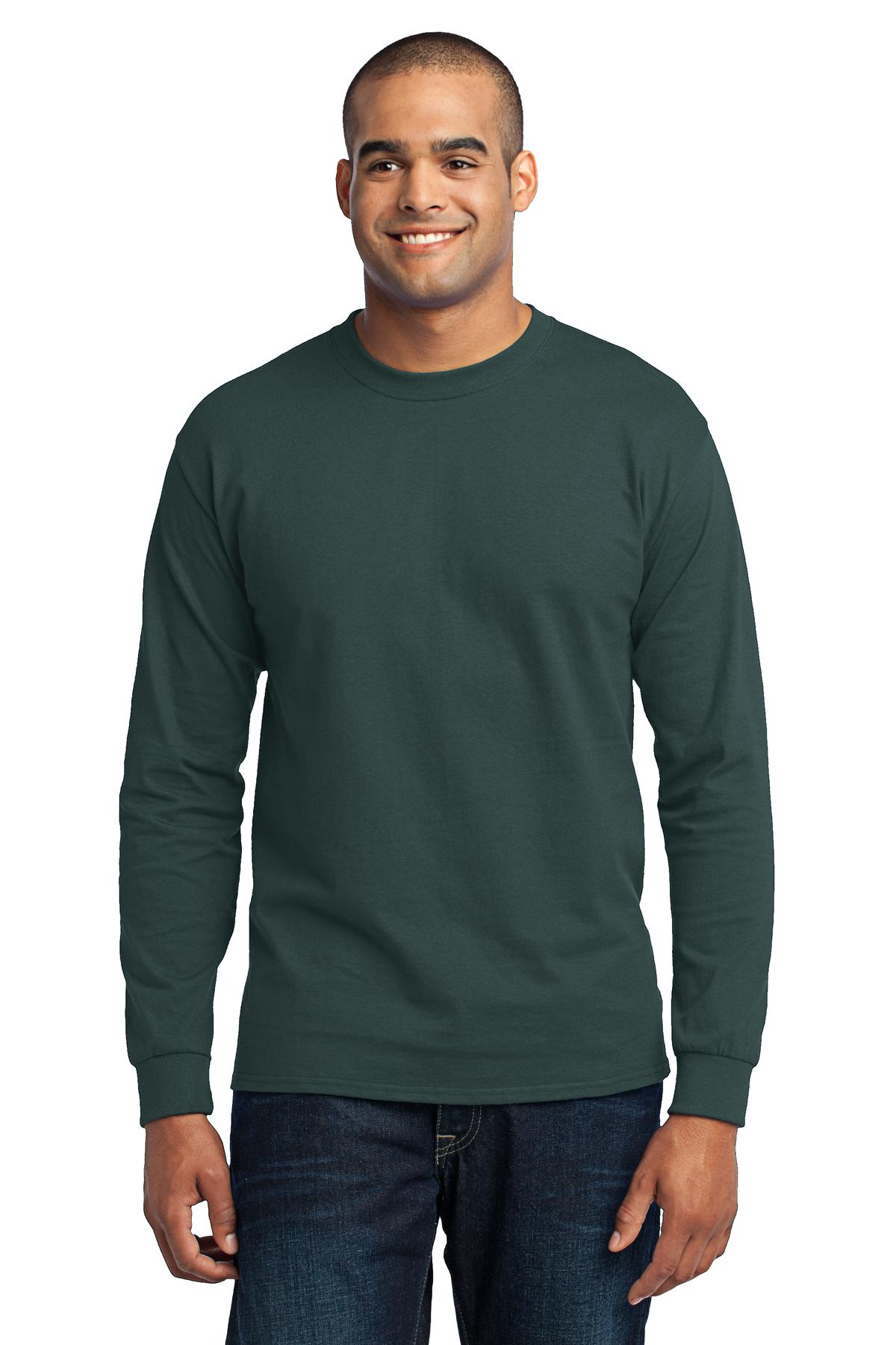 3 Pack Of Port & Company PC55LS Men's Cotton/Polyester Core Blend T-Shirt - Picture 7 of 20
