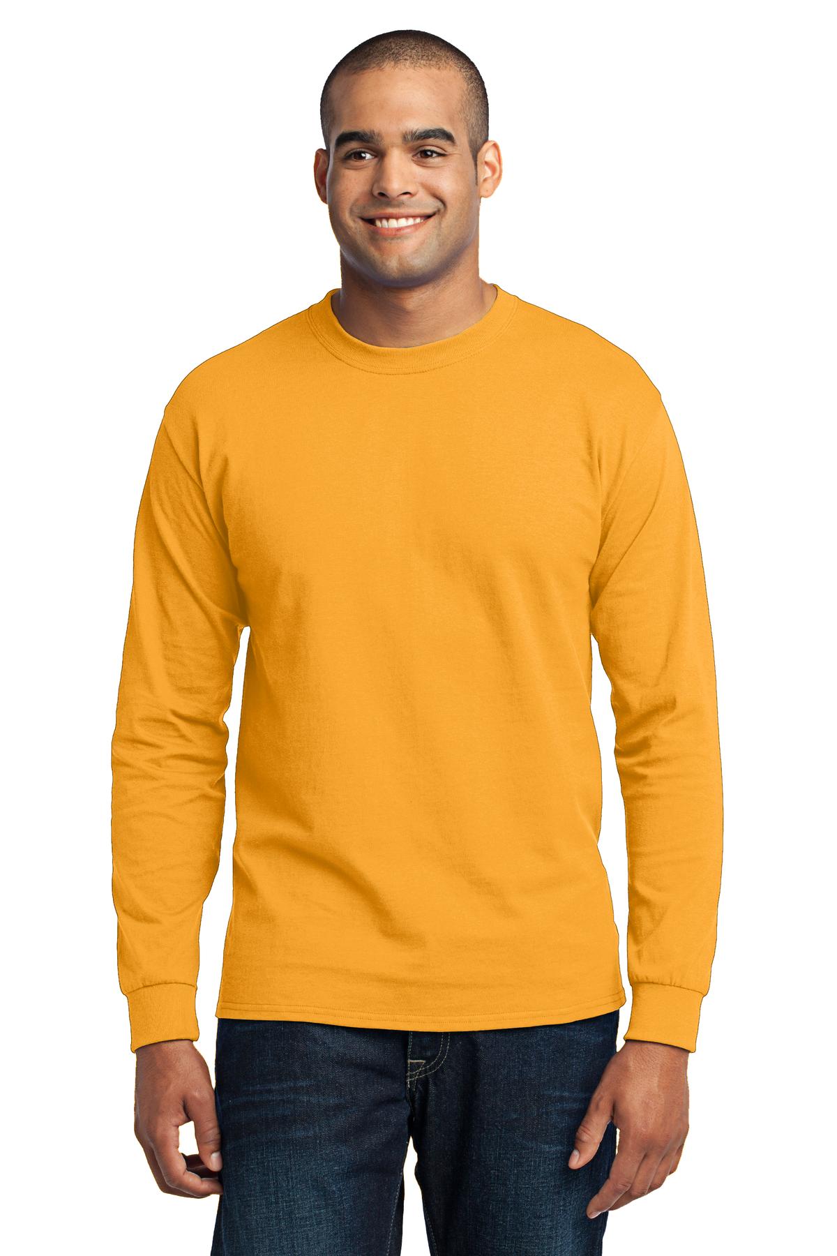 3 Pack Of Port & Company PC55LS Men's Cotton/Polyester Core Blend T-Shirt - Picture 8 of 20