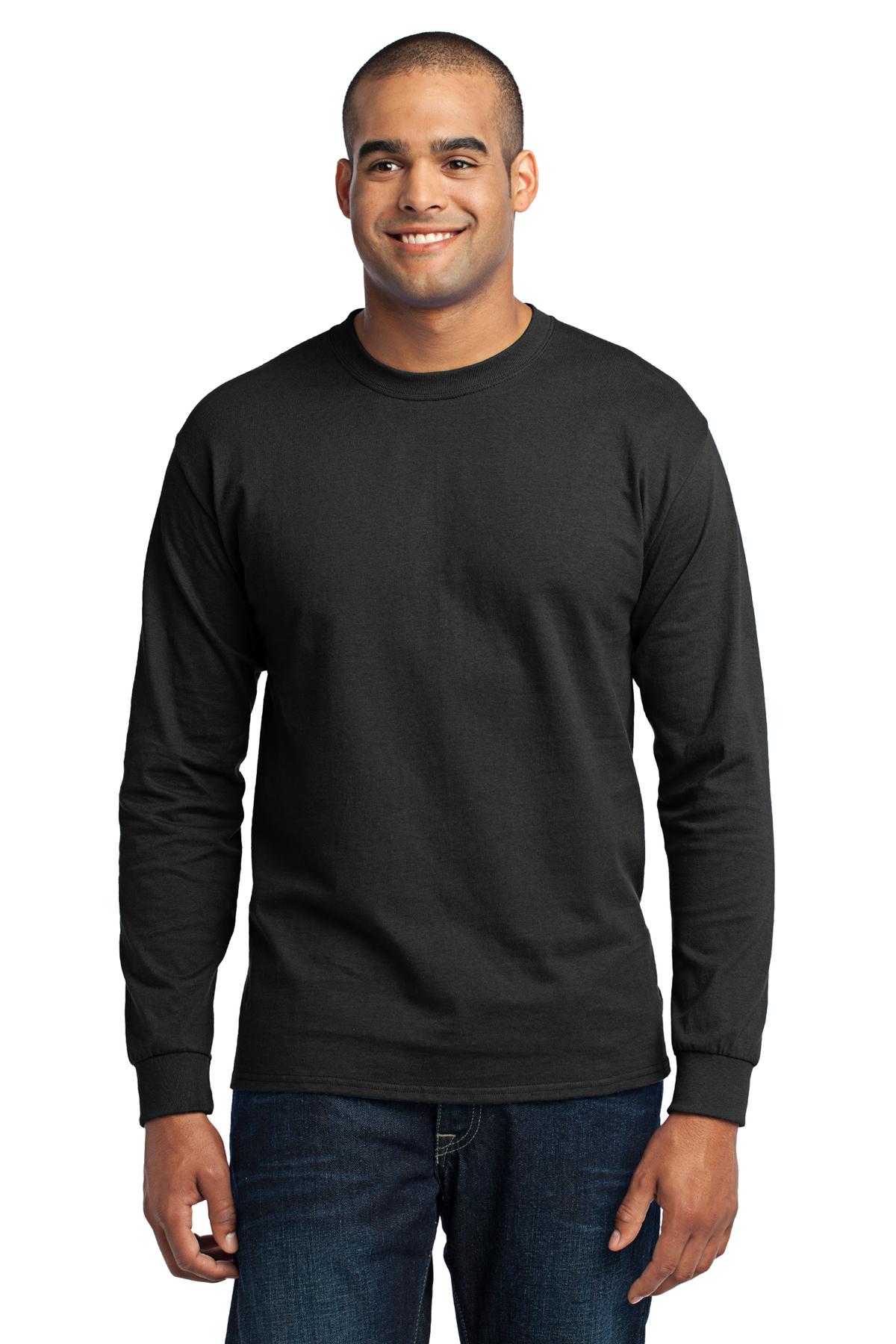 3 Pack Of Port & Company PC55LS Men's Cotton/Polyester Core Blend T-Shirt - Picture 9 of 20
