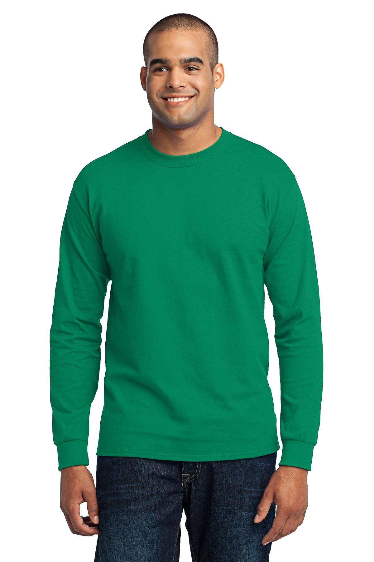 3 Pack Of Port & Company PC55LS Men's Cotton/Polyester Core Blend T-Shirt - Picture 10 of 20