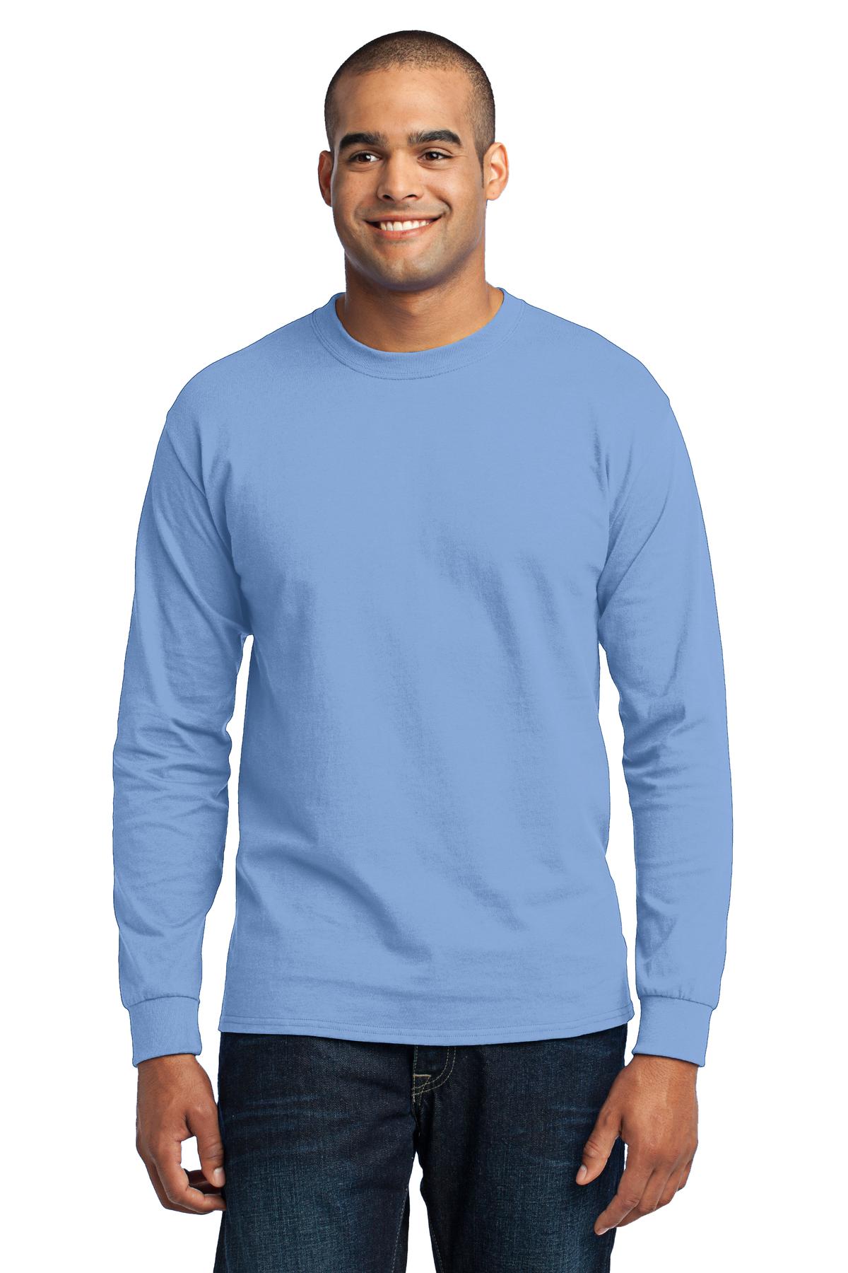3 Pack Of Port & Company PC55LS Men's Cotton/Polyester Core Blend T-Shirt - Picture 11 of 20