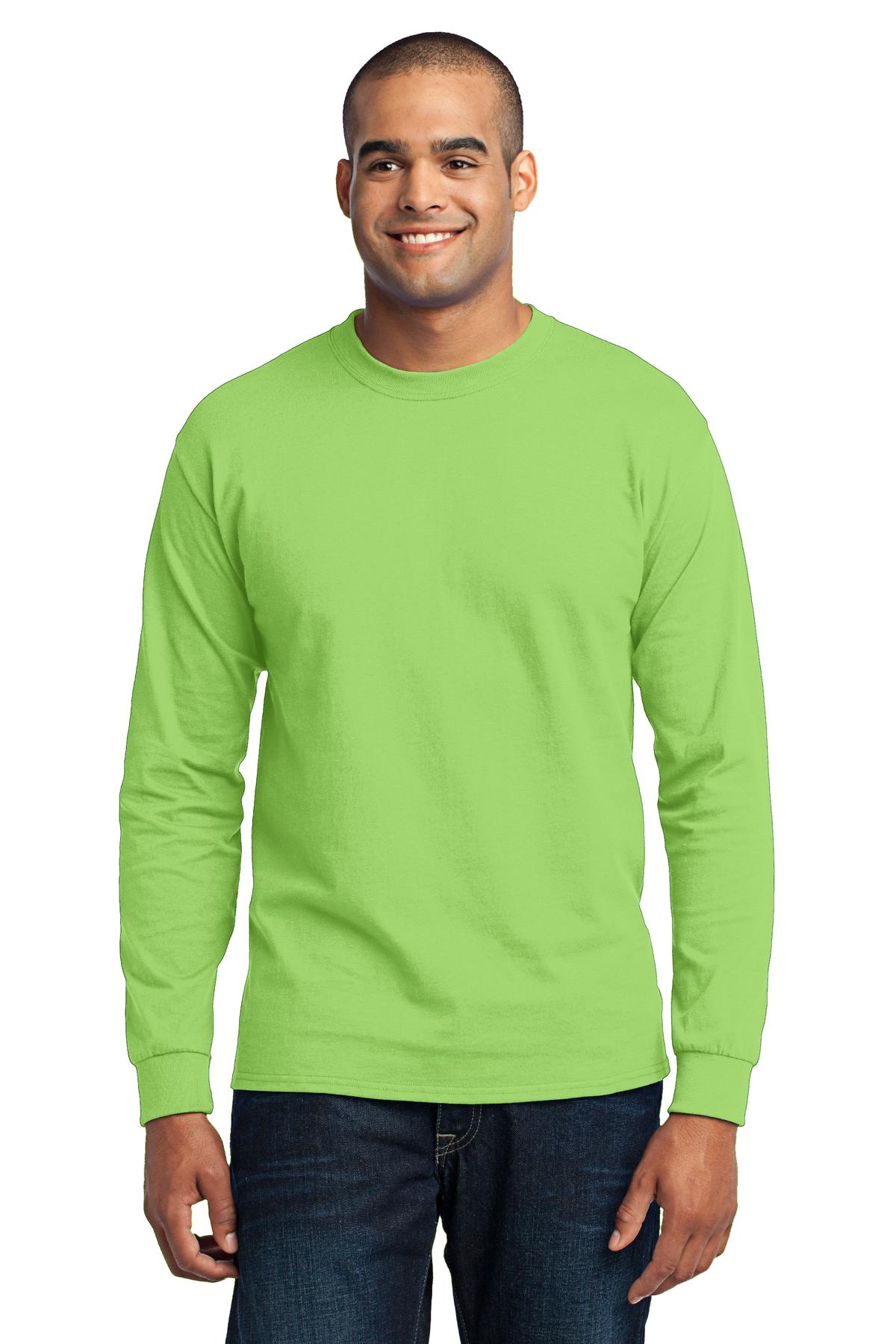 3 Pack Of Port & Company PC55LS Men's Cotton/Polyester Core Blend T-Shirt - Picture 12 of 20