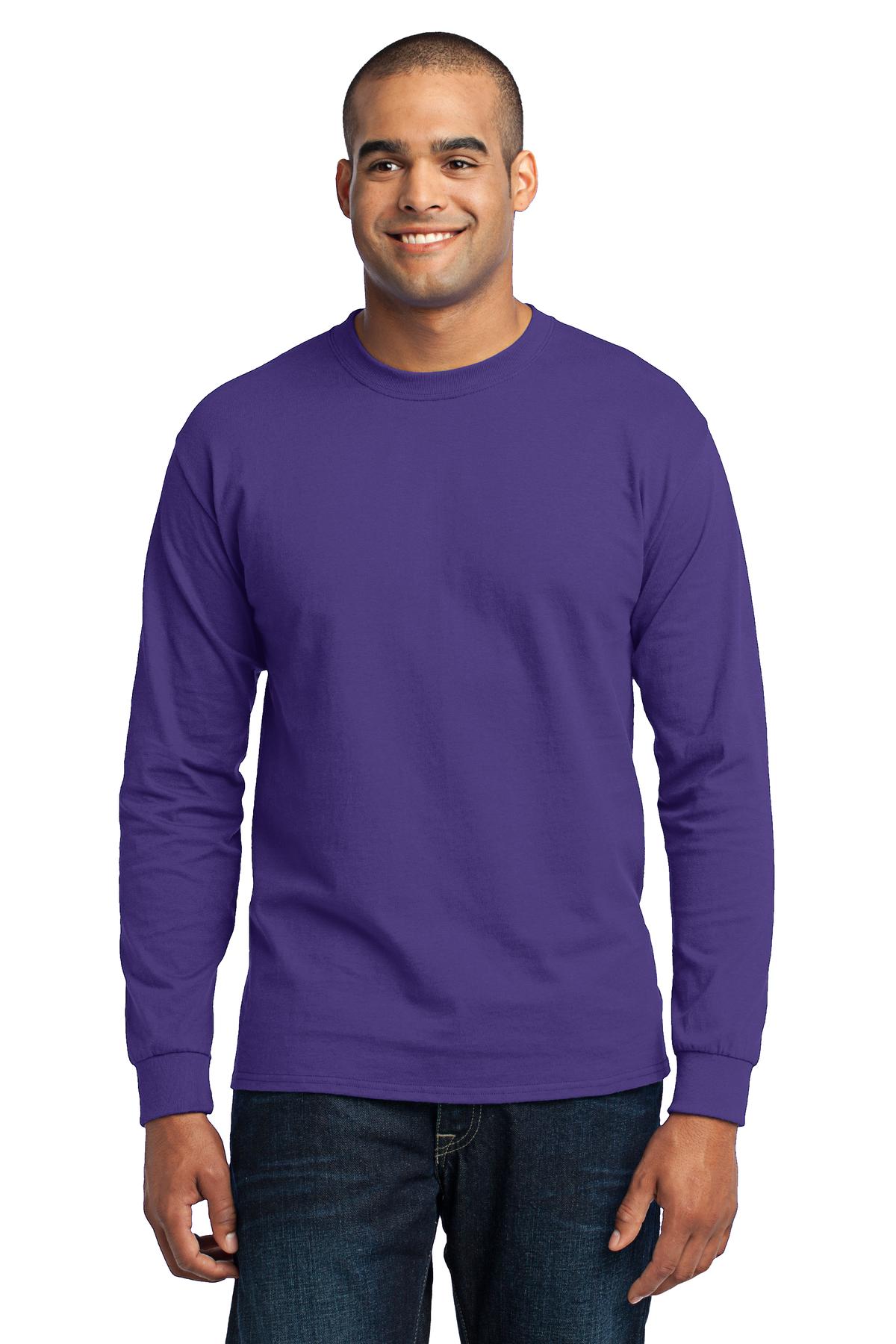 3 Pack Of Port & Company PC55LS Men's Cotton/Polyester Core Blend T-Shirt - Picture 15 of 20
