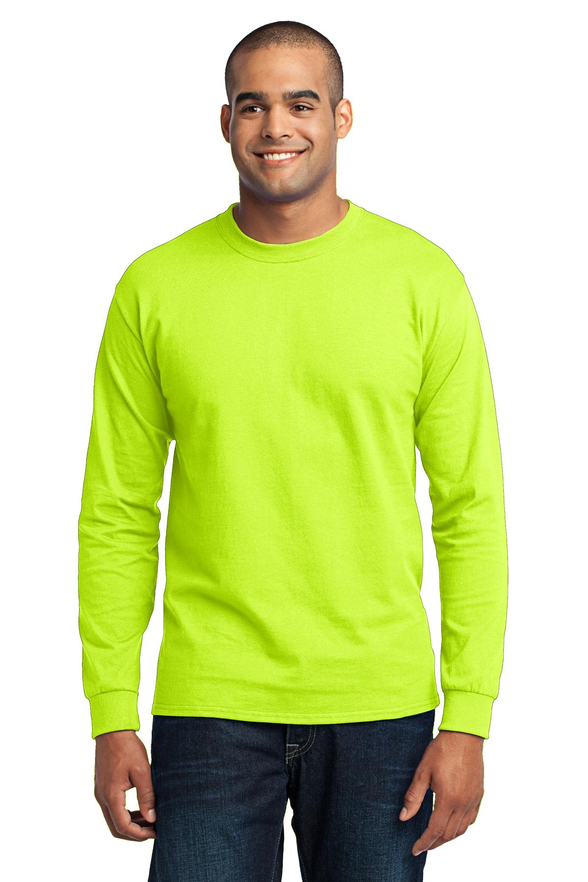 3 Pack Of Port & Company PC55LS Men's Cotton/Polyester Core Blend T-Shirt - Picture 18 of 20