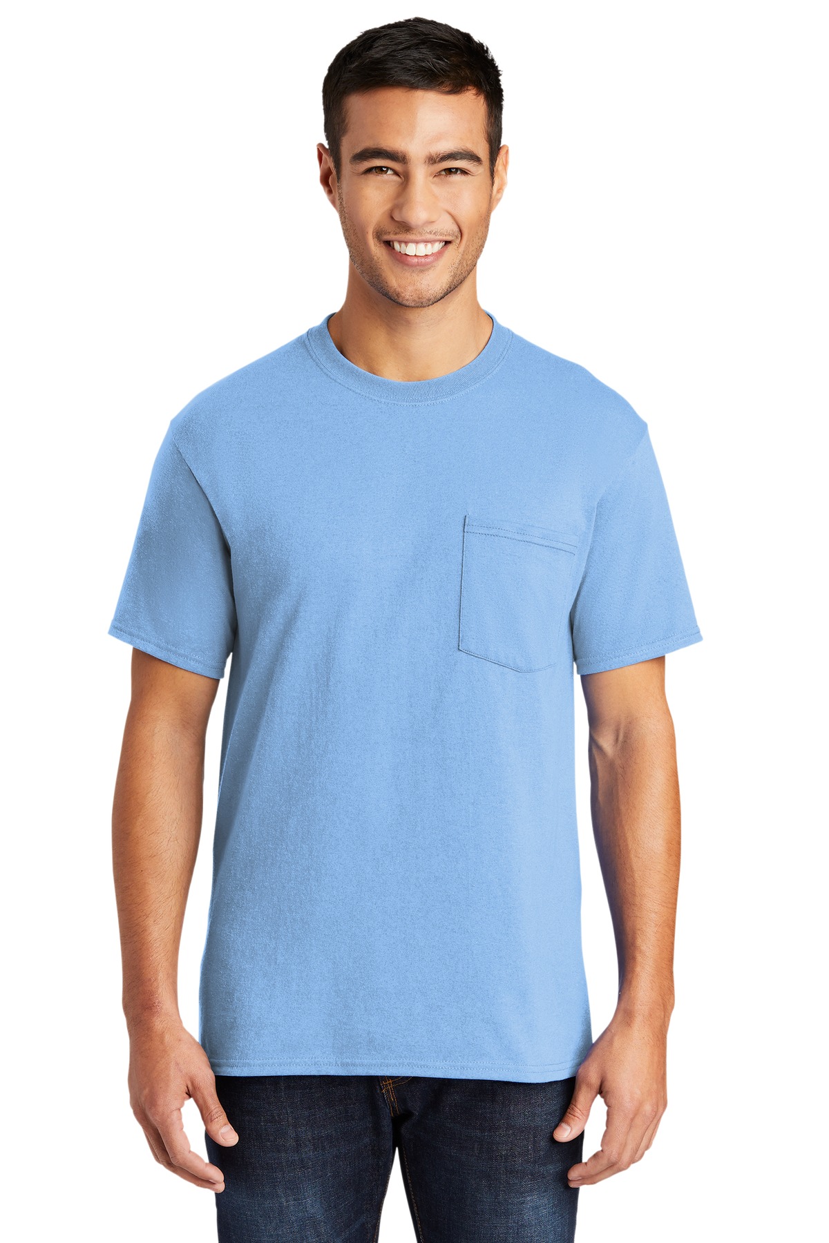 3 Pack Of Port & Company PC55PT Men's Tall Core Blend Pocket T-Shirt - Picture 11 of 20