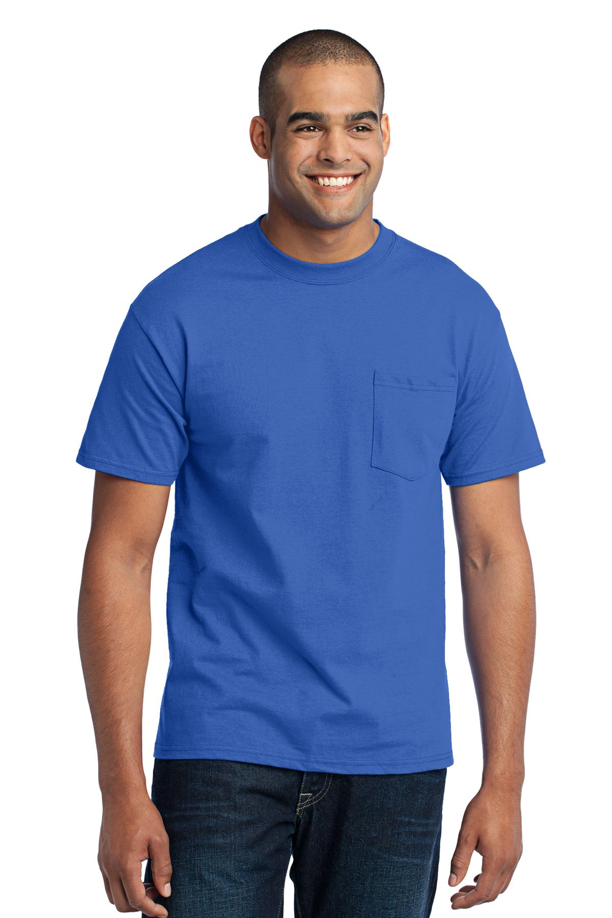 3 Pack Of Port & Company PC55PT Men's Tall Core Blend Pocket T-Shirt - Picture 17 of 20