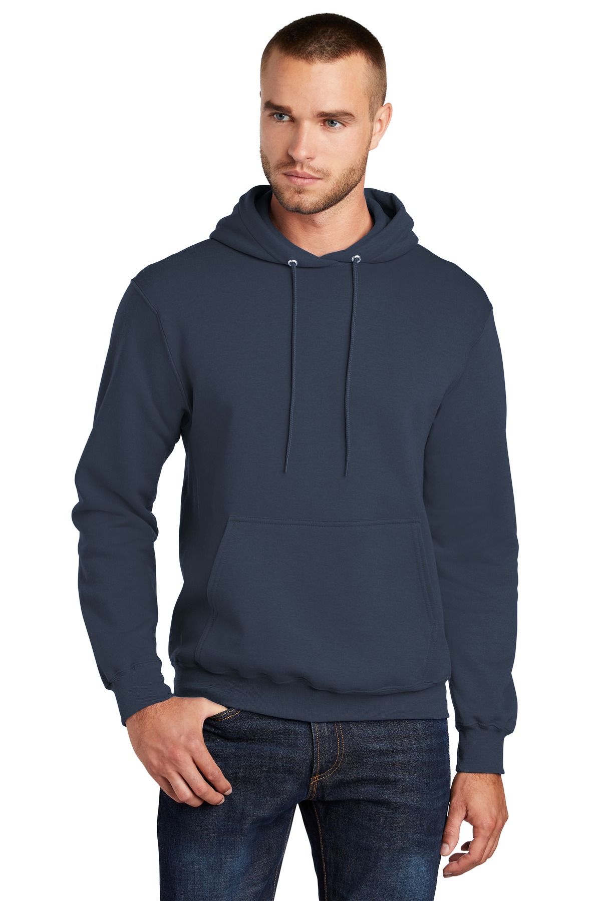 3 Pack Of Port & Company PC78HT Men's Tall Fleece Pullover Hooded Sweatshirt - Picture 8 of 13