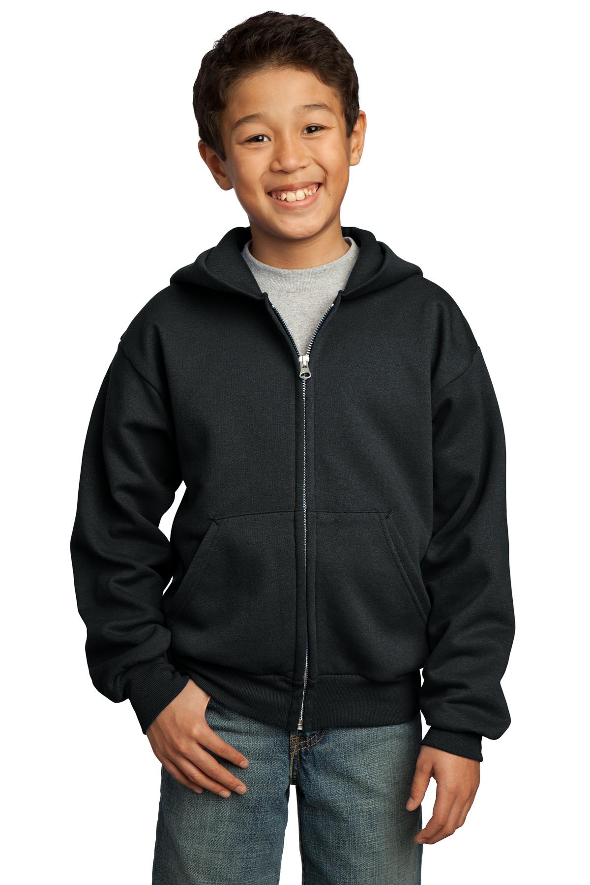 Port & Company PC90YZH Youth Fleece Full-Zip Hoodie Sweatshirt - Pack Of 2 - Picture 8 of 22