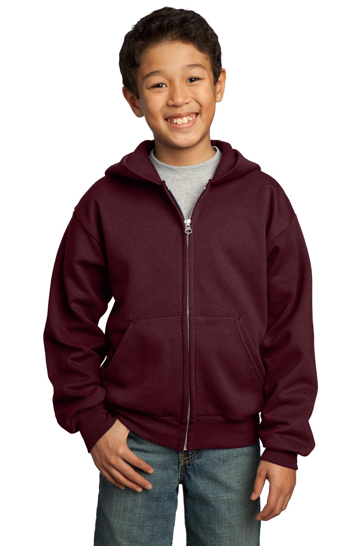 Port & Company PC90YZH Youth Fleece Full-Zip Hoodie Sweatshirt - Pack Of 2 - Picture 10 of 22