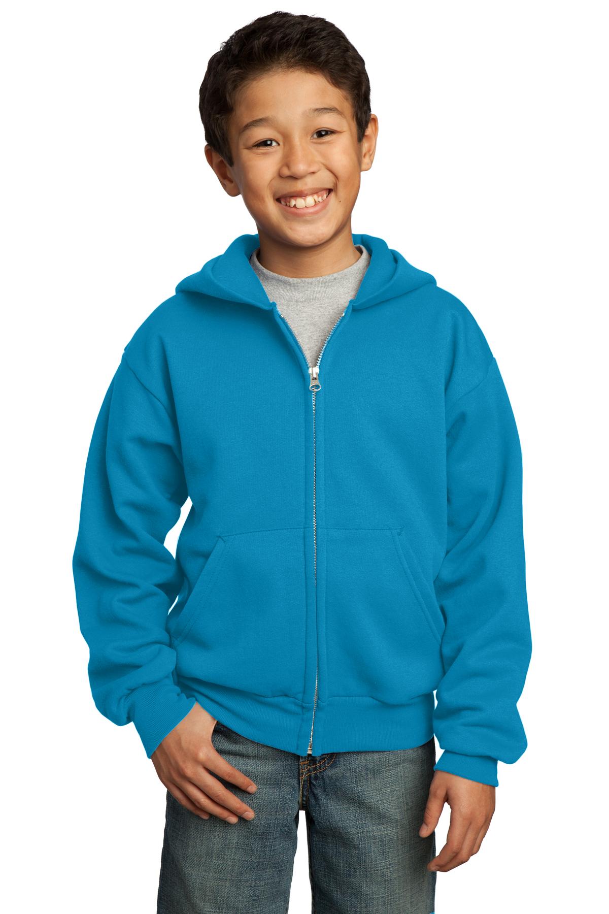 Port & Company PC90YZH Youth Fleece Full-Zip Hoodie Sweatshirt - Pack Of 2 - Picture 12 of 22