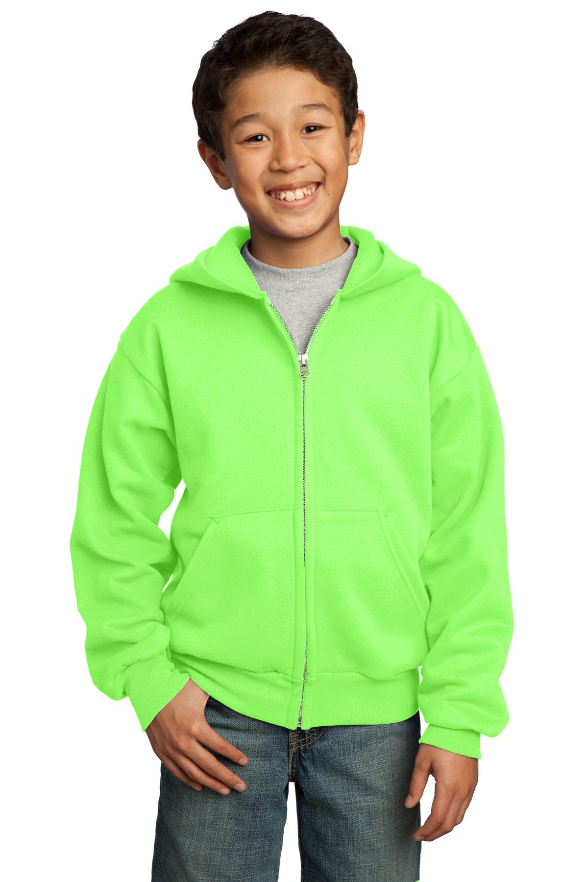 Port & Company PC90YZH Youth Fleece Full-Zip Hoodie Sweatshirt - Pack Of 2 - Picture 13 of 22