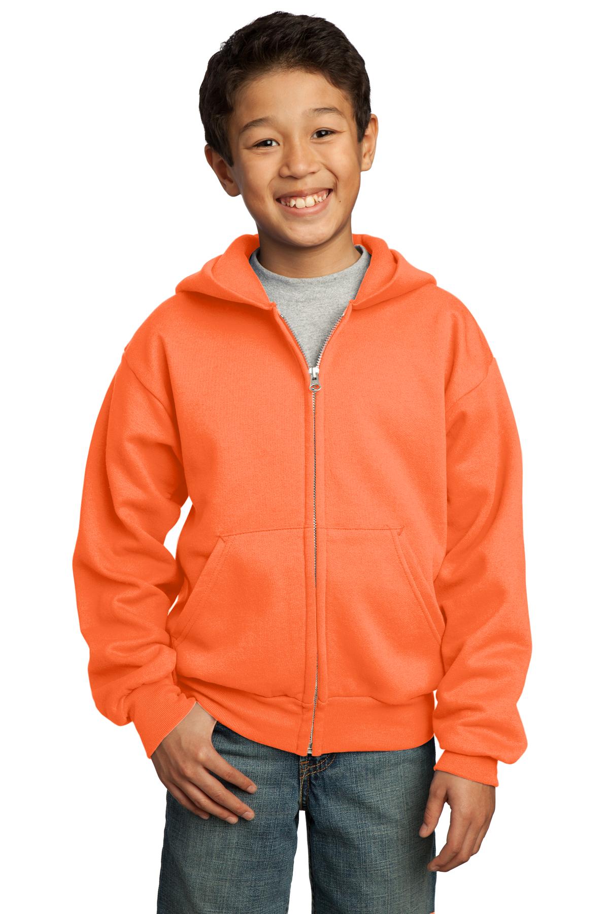 Port & Company PC90YZH Youth Fleece Full-Zip Hoodie Sweatshirt - Pack Of 2 - Picture 14 of 22