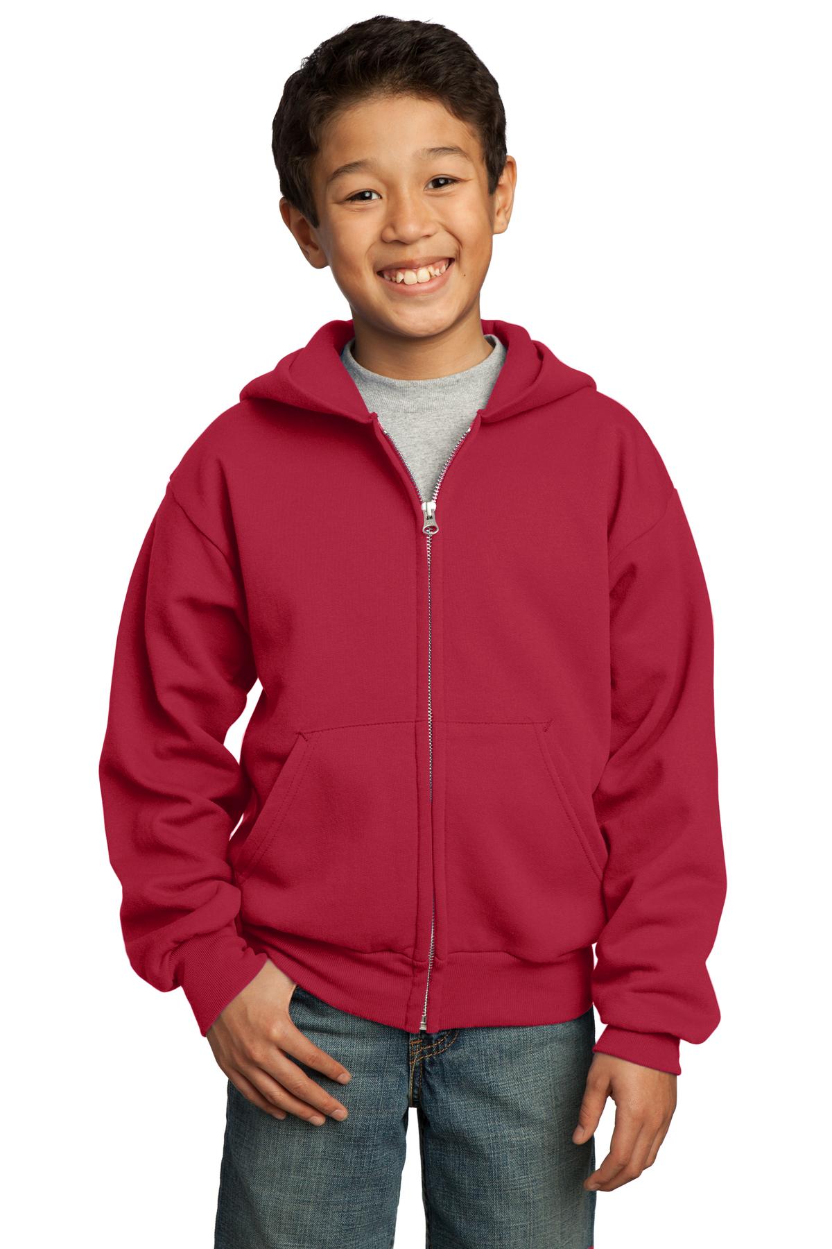 Port & Company PC90YZH Youth Fleece Full-Zip Hoodie Sweatshirt - Pack Of 2 - Picture 19 of 22