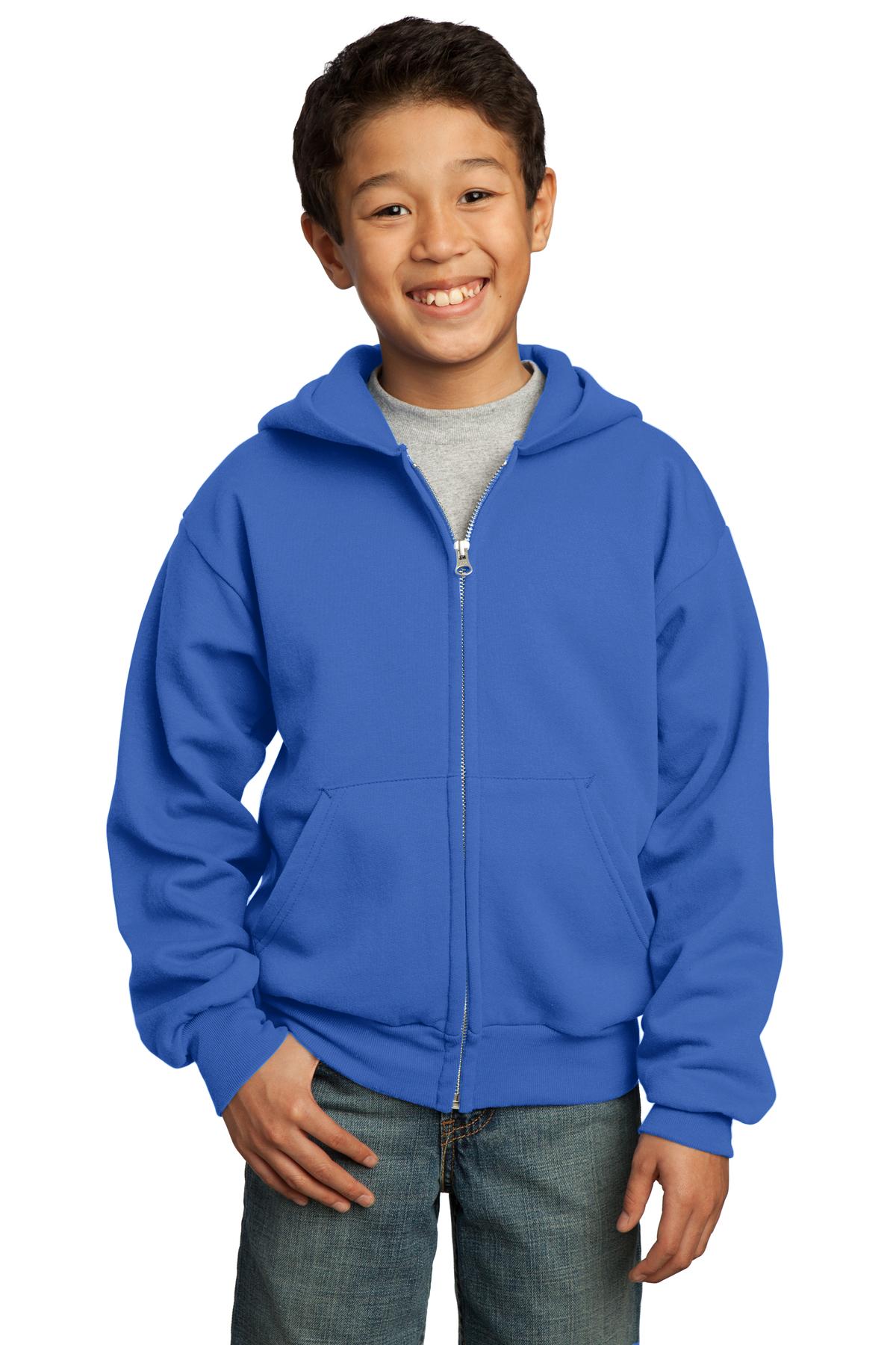 Port & Company PC90YZH Youth Fleece Full-Zip Hoodie Sweatshirt - Pack Of 2 - Picture 20 of 22