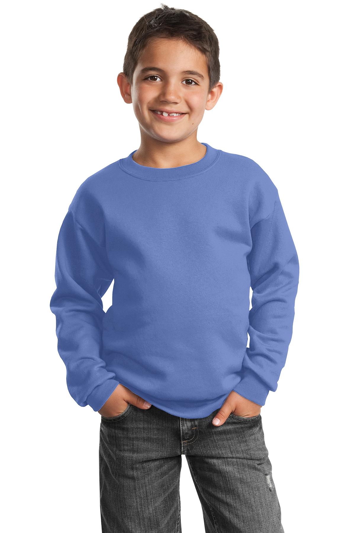 Port & Company PC90Y Youth Cotton/Poly Fleece Crewneck Sweatshirt - Pack Of 2 - Picture 4 of 21