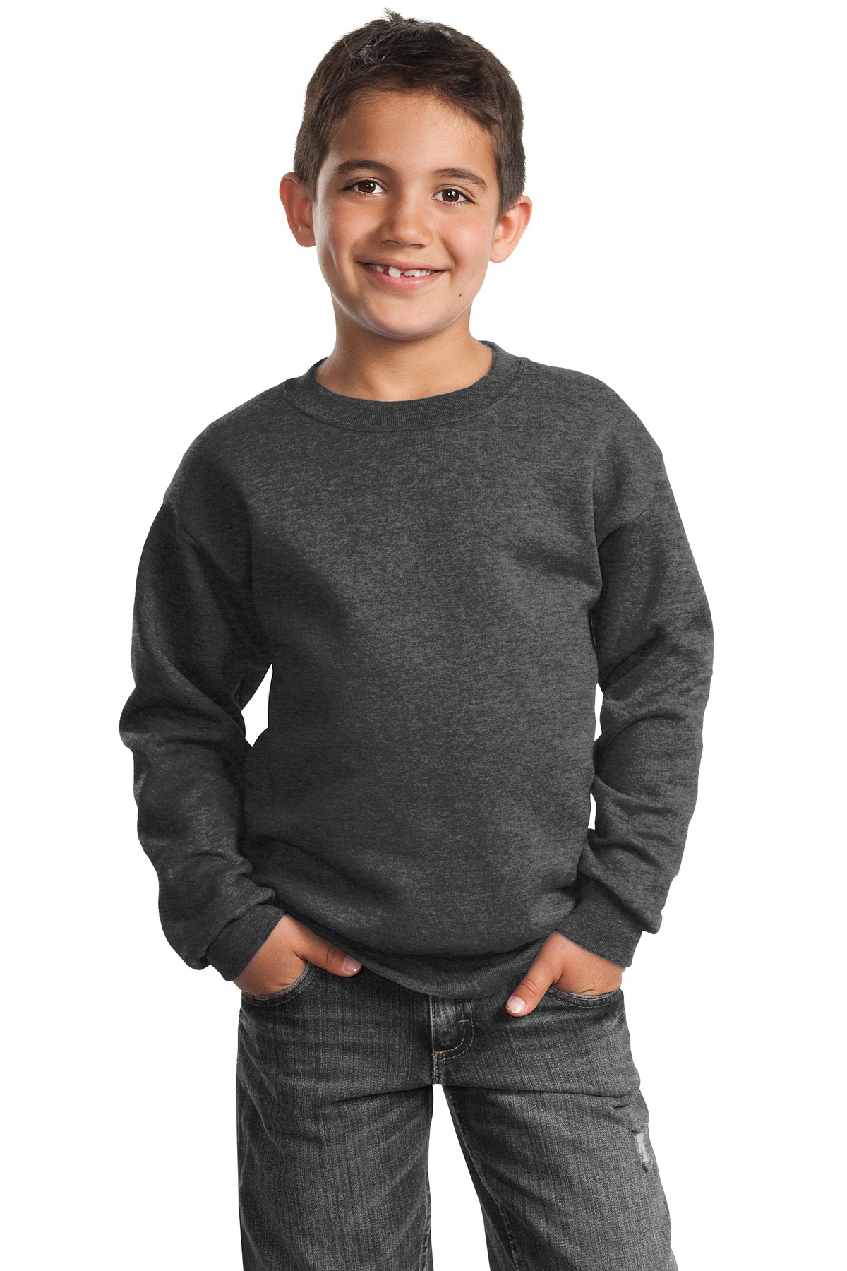 Port & Company PC90Y Youth Cotton/Poly Fleece Crewneck Sweatshirt - Pack Of 2 - Picture 7 of 21