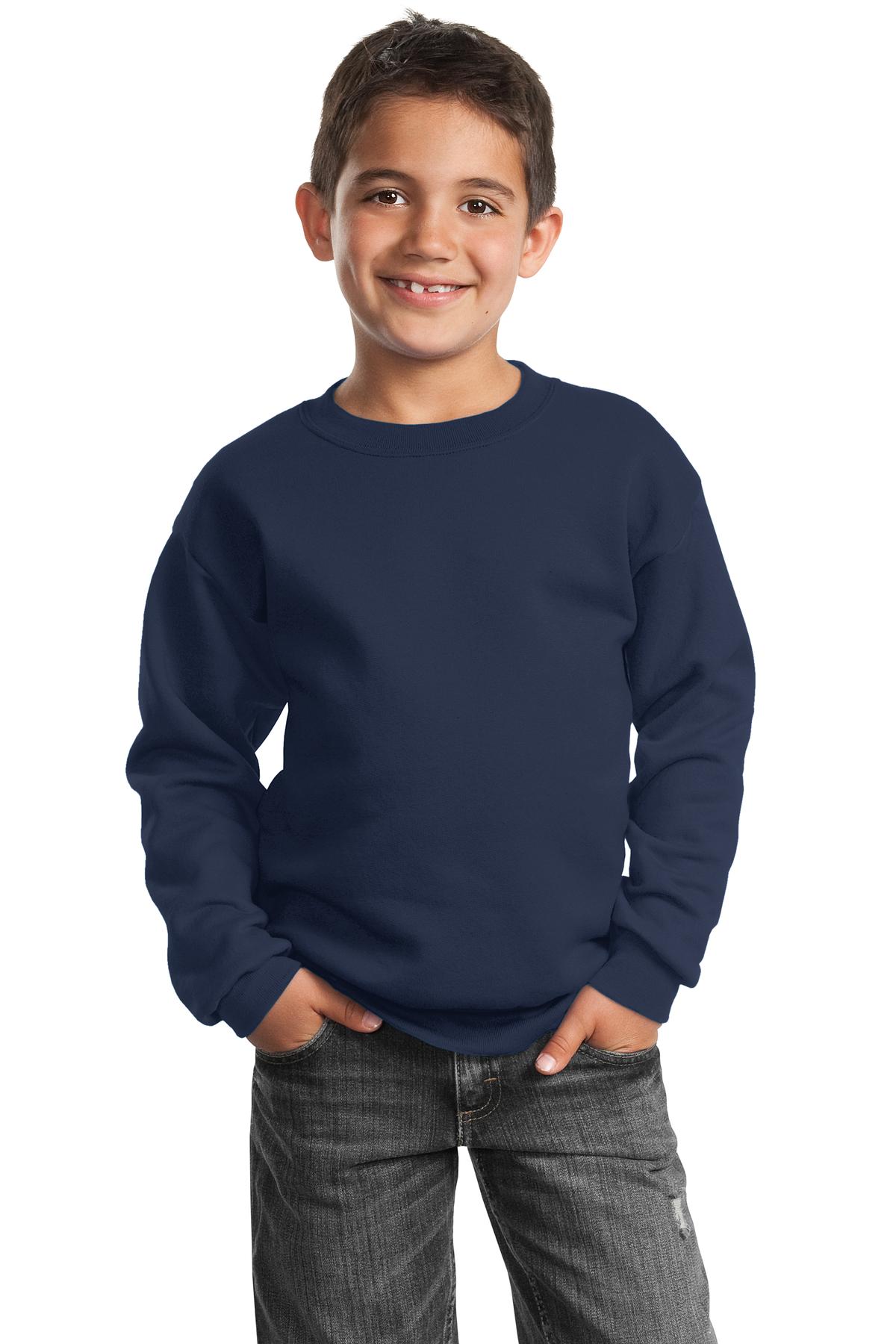 Port & Company PC90Y Youth Cotton/Poly Fleece Crewneck Sweatshirt - Pack Of 2 - Picture 11 of 21