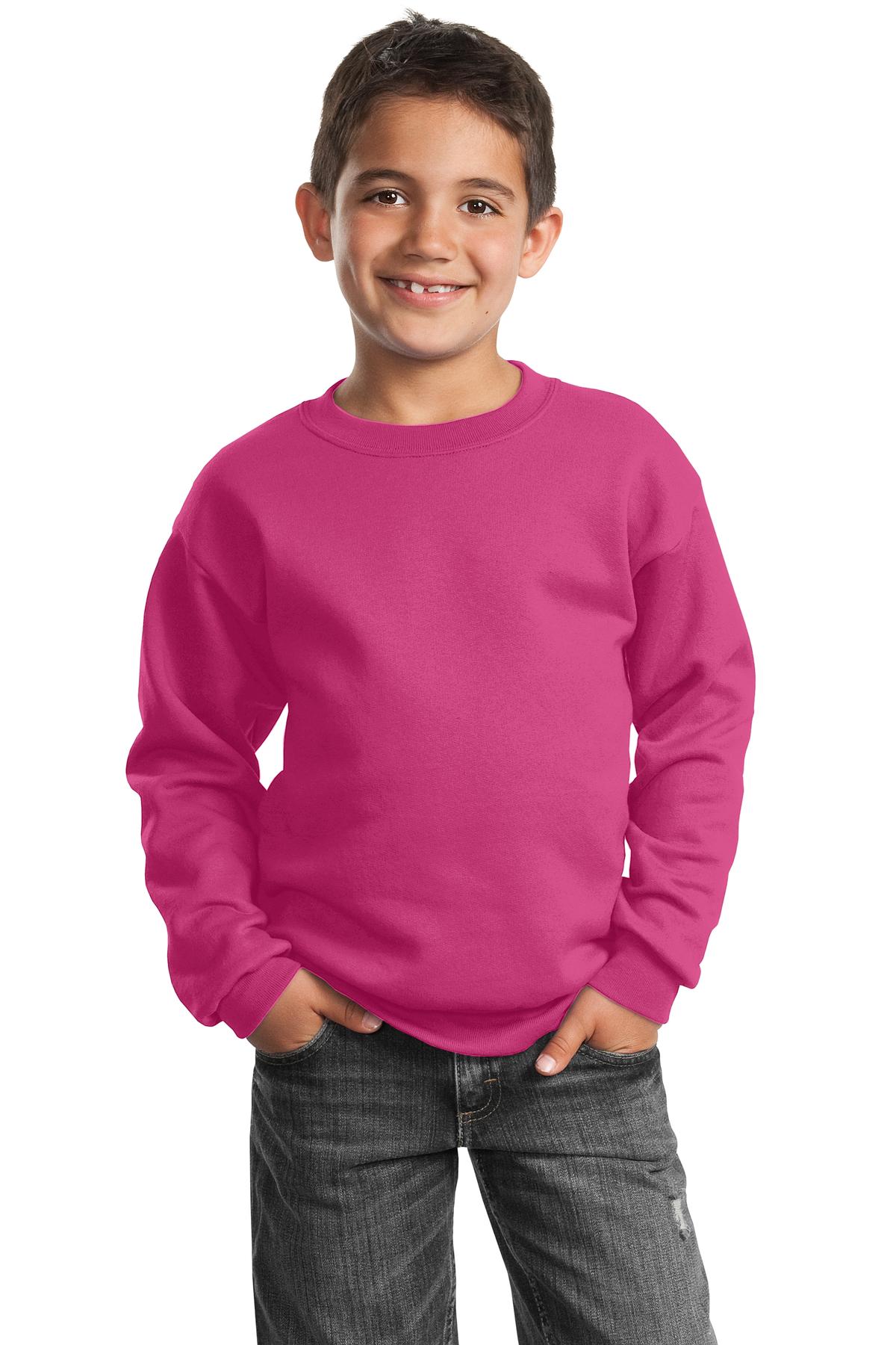 Port & Company PC90Y Youth Cotton/Poly Fleece Crewneck Sweatshirt - Pack Of 2 - Picture 20 of 21
