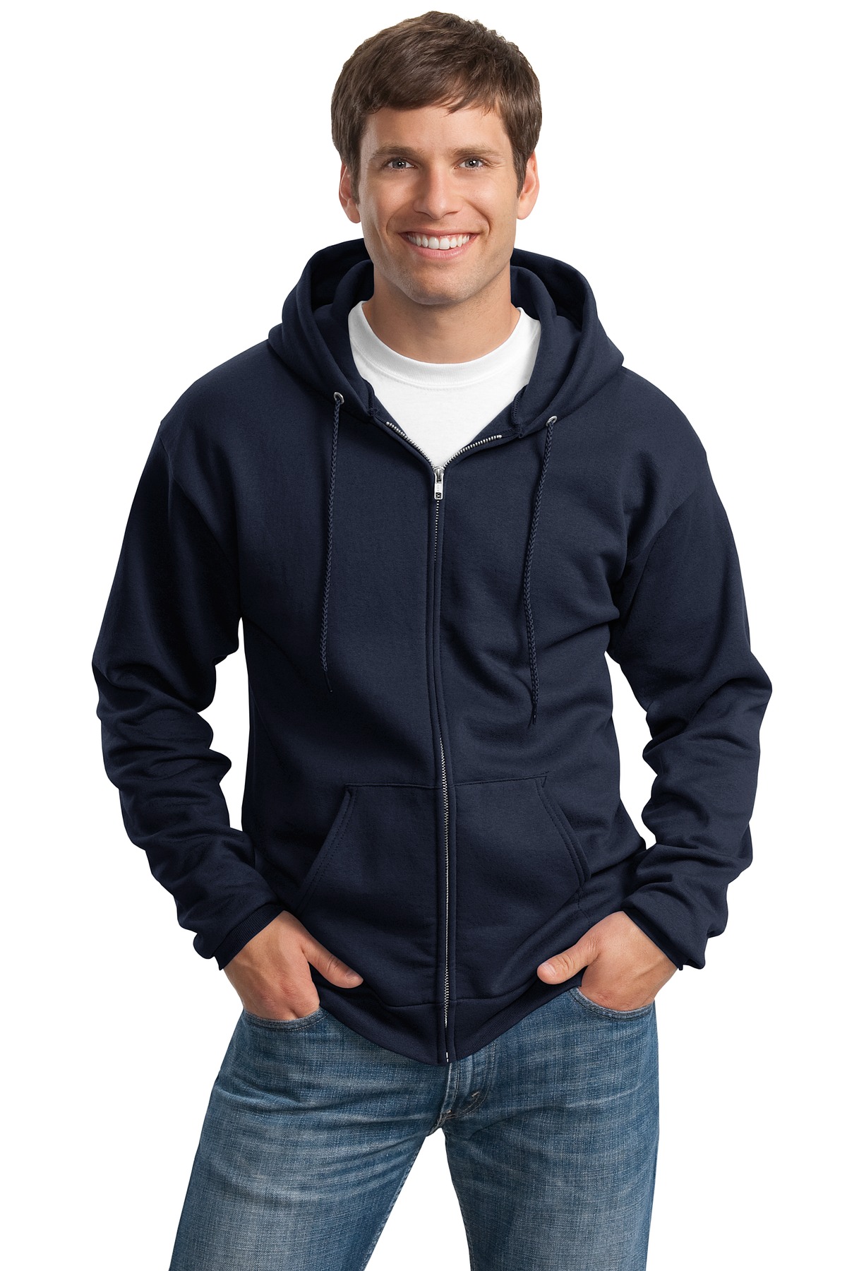 3 Pack Of Port & Company PC90ZHT Men's Tall Essential Hooded Sweatshirt - Picture 6 of 10