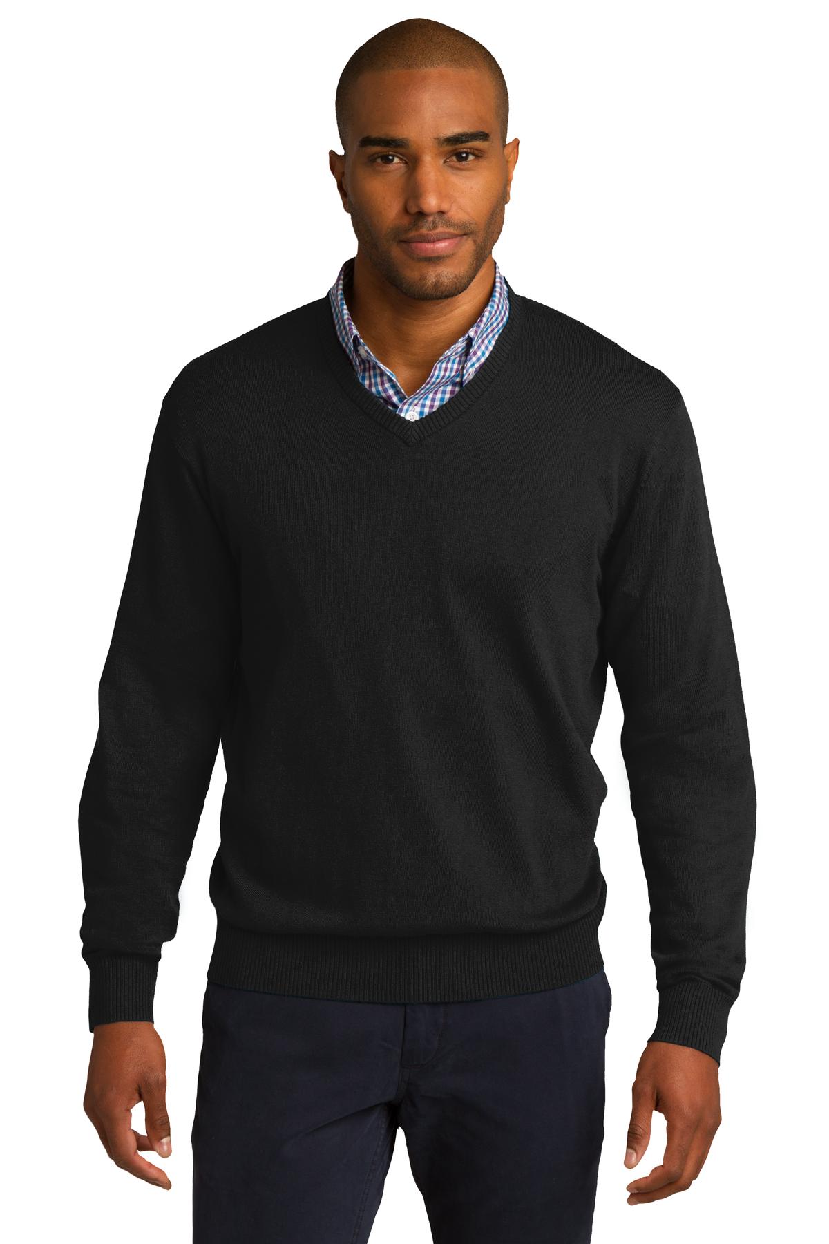 3 Pack Of Port Authority SW285 Men's Fully-Fashioned Sleeves Sweater - Picture 2 of 5