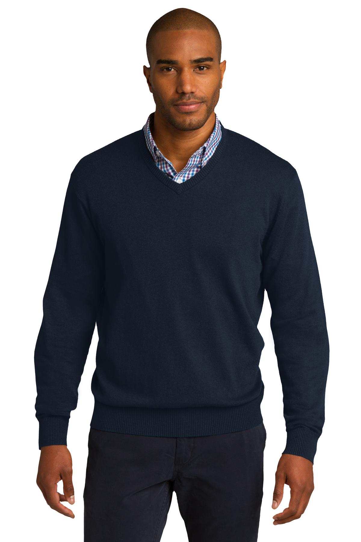 3 Pack Of Port Authority SW285 Men's Fully-Fashioned Sleeves Sweater - Picture 5 of 5