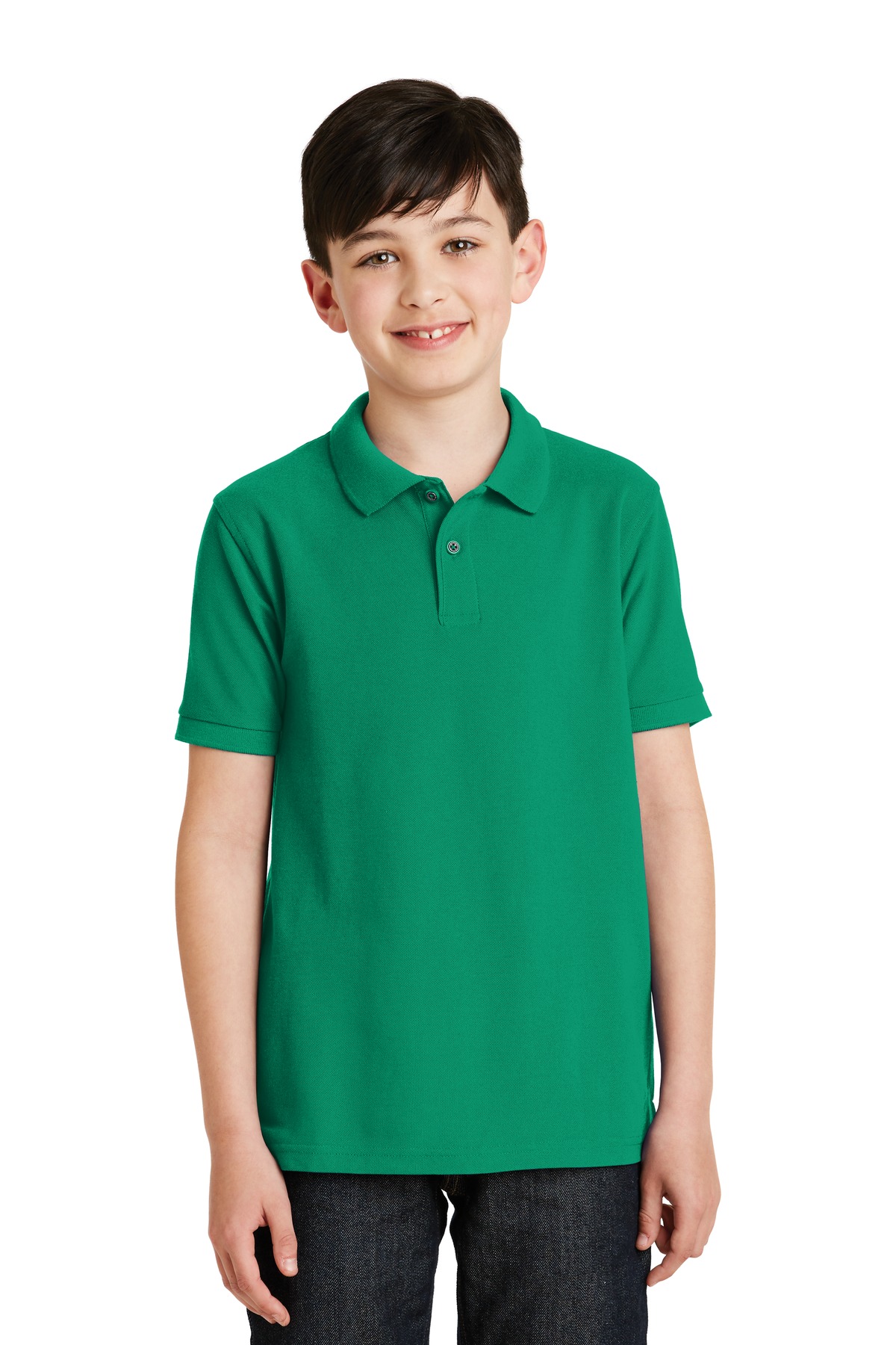Port Authority Y500 Youth Poly/Cotton pique Silk Touch Polo Shirt - Pack Of 2 - Picture 7 of 15