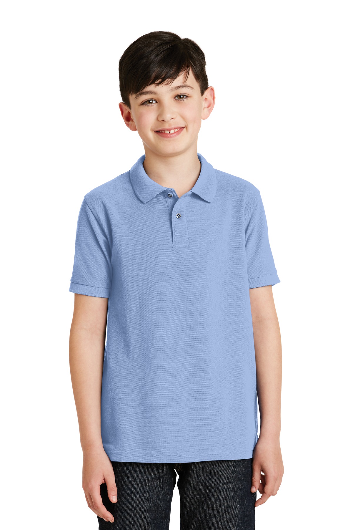 Port Authority Y500 Youth Poly/Cotton pique Silk Touch Polo Shirt - Pack Of 2 - Picture 8 of 15