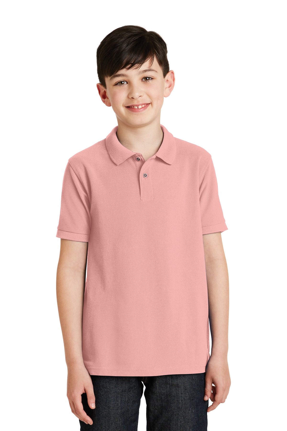 Port Authority Y500 Youth Poly/Cotton pique Silk Touch Polo Shirt - Pack Of 2 - Picture 9 of 15