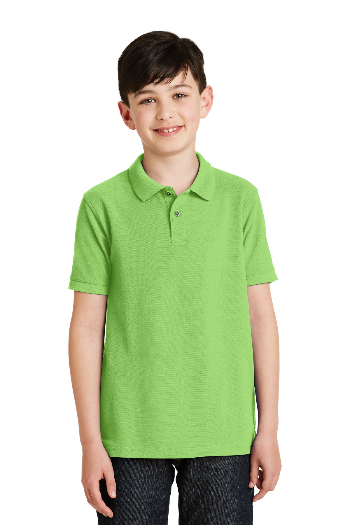 Port Authority Y500 Youth Poly/Cotton pique Silk Touch Polo Shirt - Pack Of 2 - Picture 10 of 15