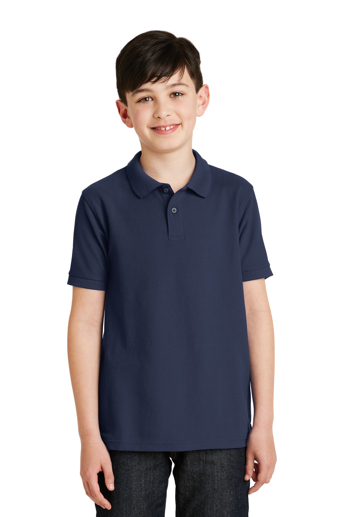 Port Authority Y500 Youth Poly/Cotton pique Silk Touch Polo Shirt - Pack Of 2 - Picture 11 of 15