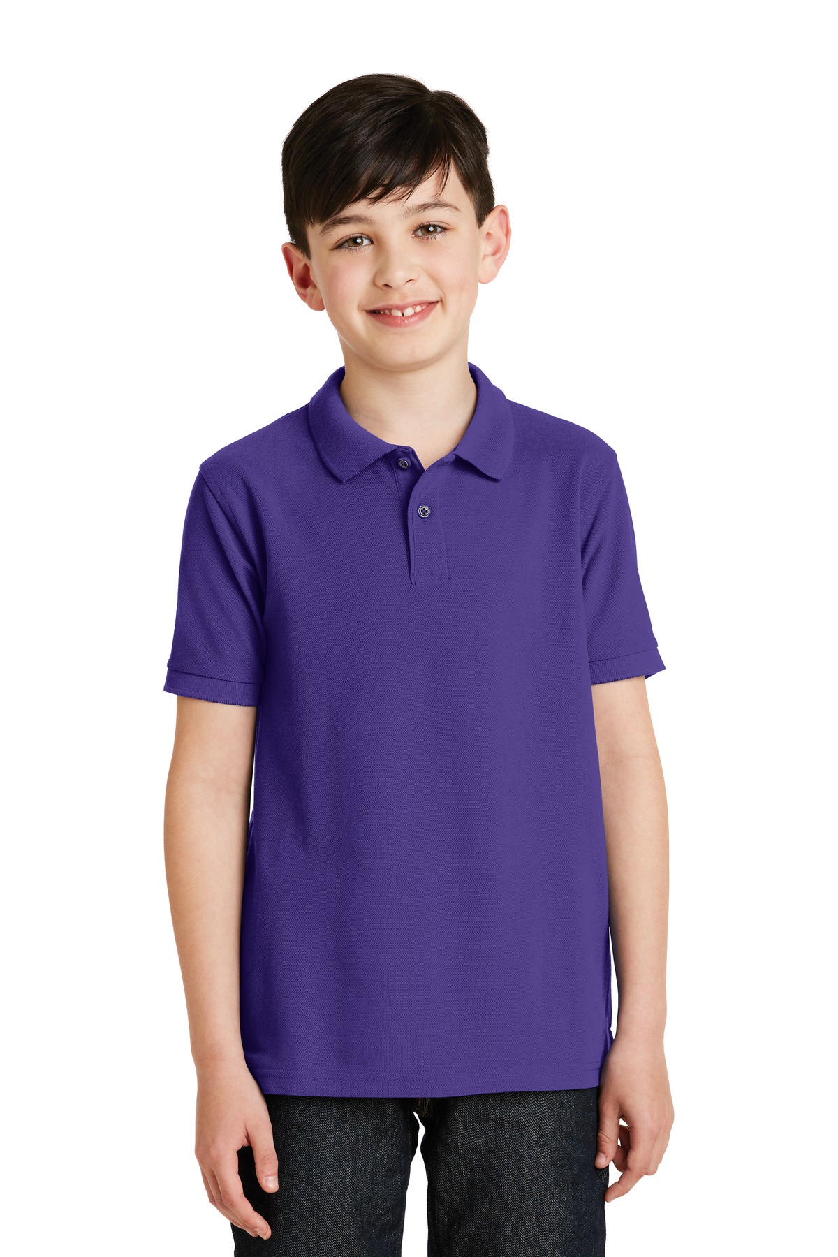Port Authority Y500 Youth Poly/Cotton pique Silk Touch Polo Shirt - Pack Of 2 - Picture 12 of 15