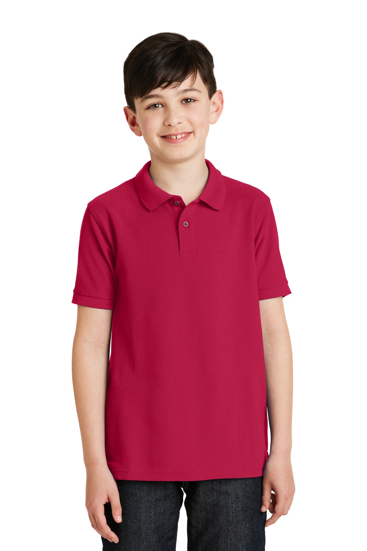 Port Authority Y500 Youth Poly/Cotton pique Silk Touch Polo Shirt - Pack Of 2 - Picture 13 of 15