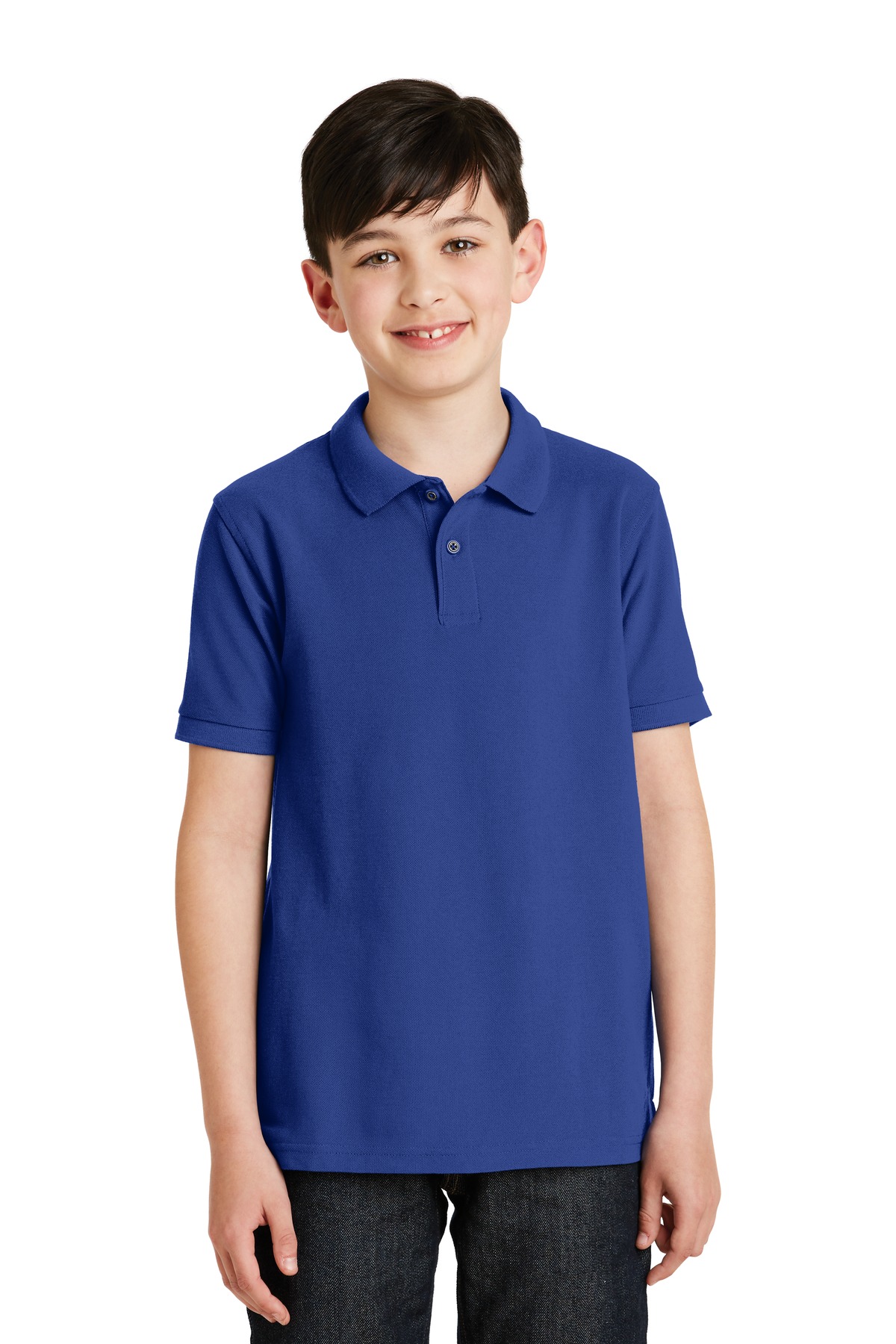 Port Authority Y500 Youth Poly/Cotton pique Silk Touch Polo Shirt - Pack Of 2 - Picture 14 of 15