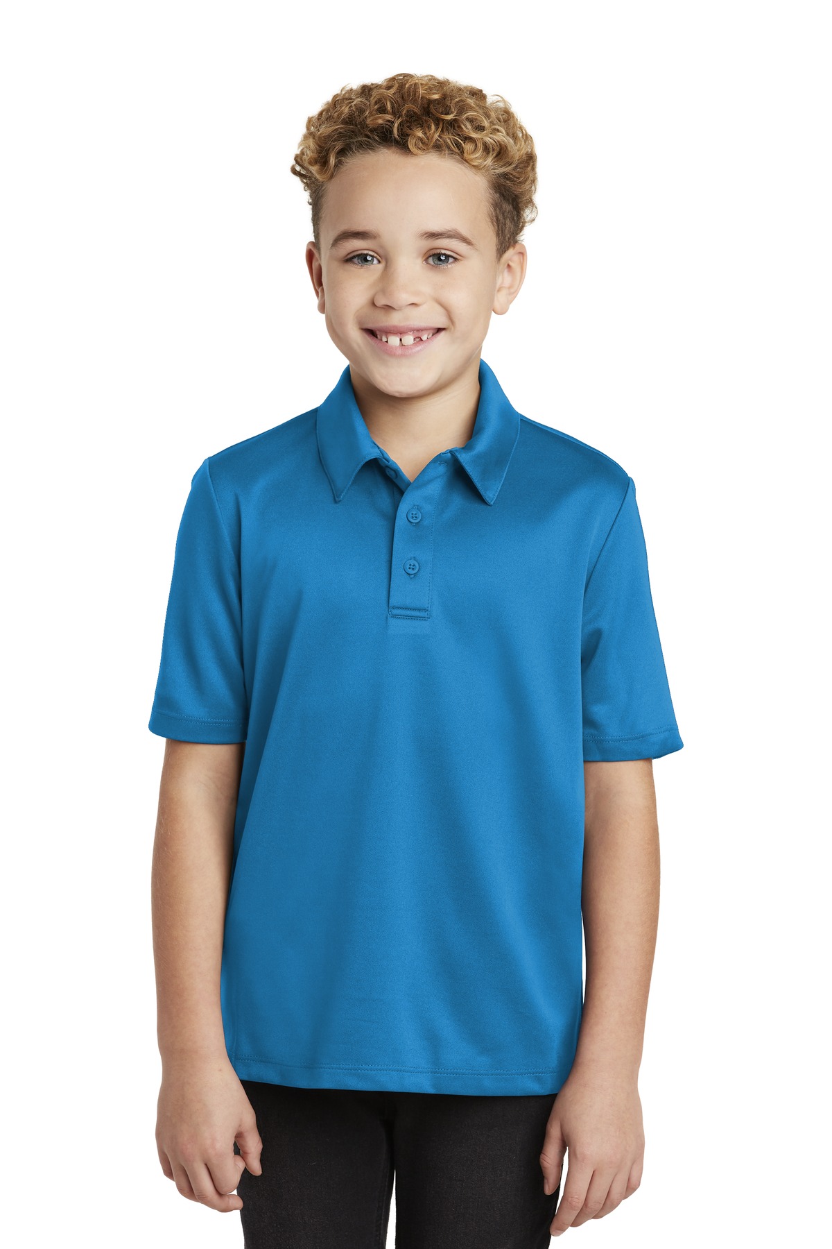 3 Pack Of Port Authority Y540 Youth Poly Silk Touch Performance Polo Shirt - Picture 4 of 13