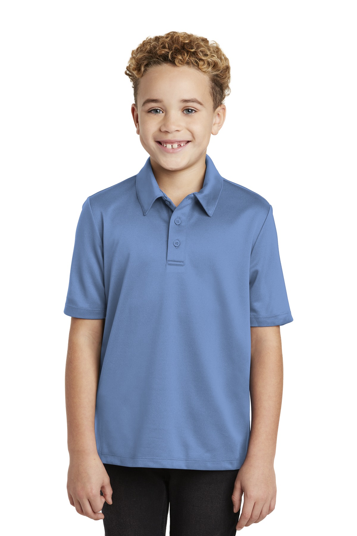 3 Pack Of Port Authority Y540 Youth Poly Silk Touch Performance Polo Shirt - Picture 5 of 13