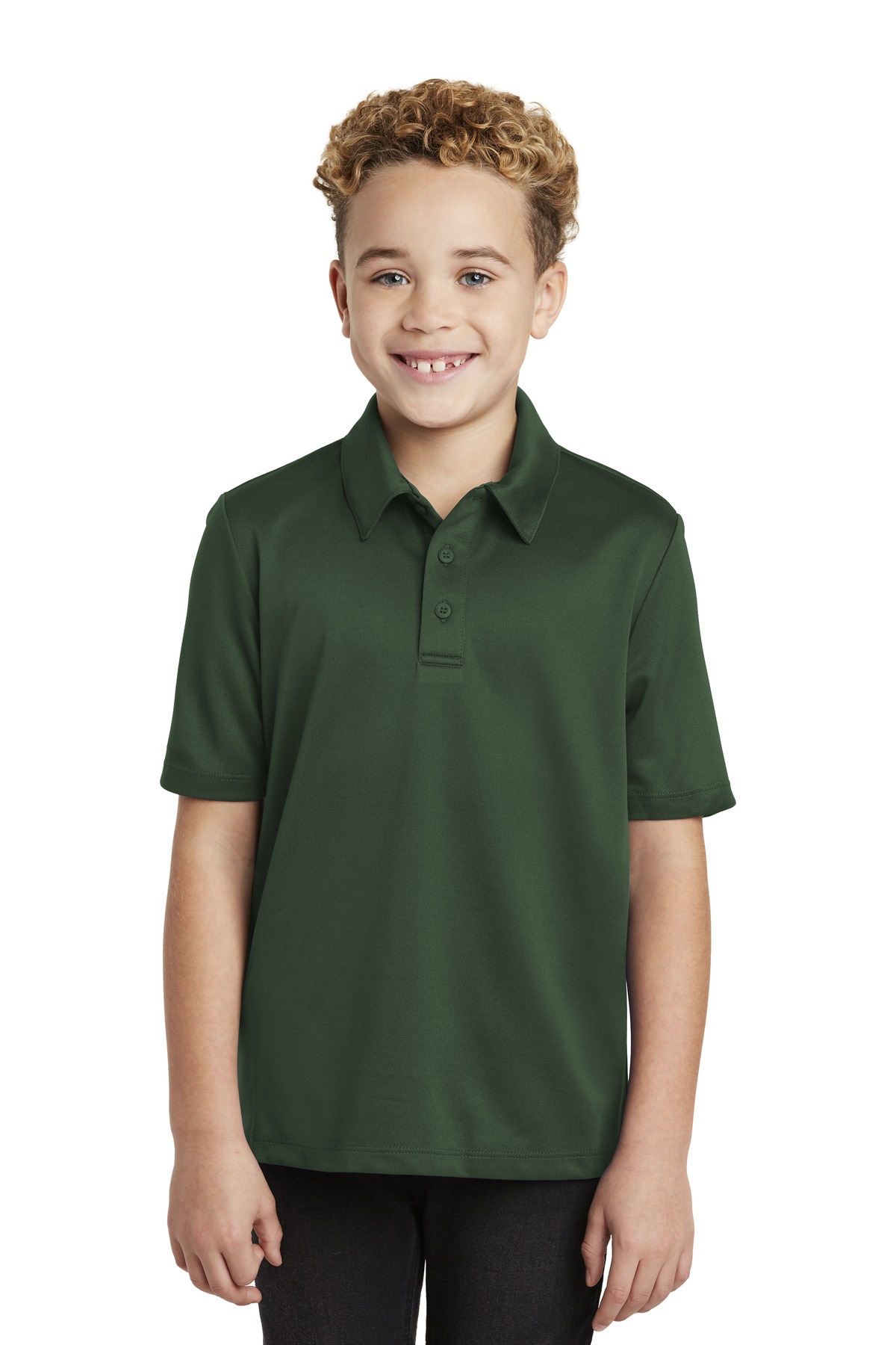 3 Pack Of Port Authority Y540 Youth Poly Silk Touch Performance Polo Shirt - Picture 6 of 13