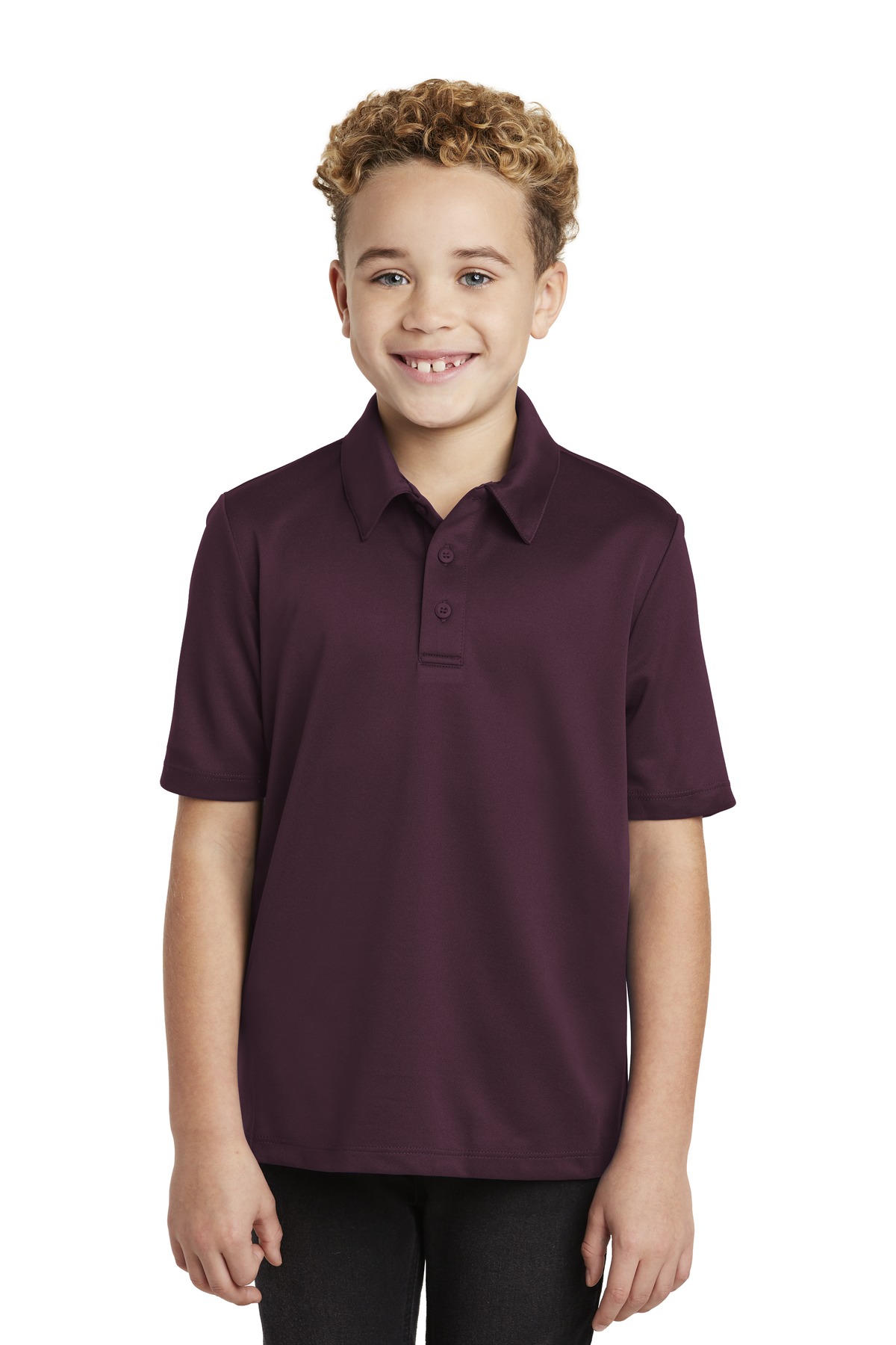 3 Pack Of Port Authority Y540 Youth Poly Silk Touch Performance Polo Shirt - Picture 7 of 13