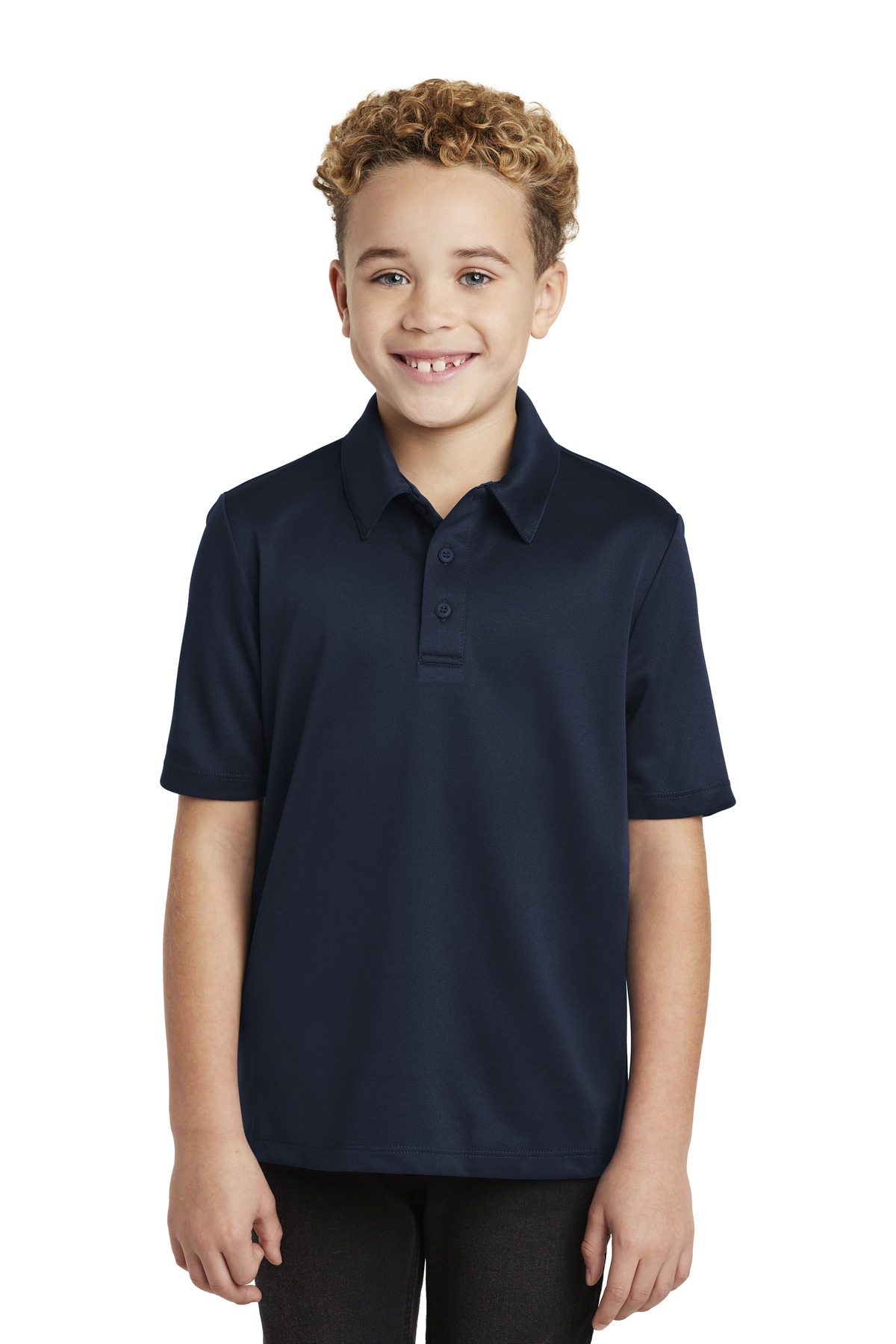 3 Pack Of Port Authority Y540 Youth Poly Silk Touch Performance Polo Shirt - Picture 8 of 13