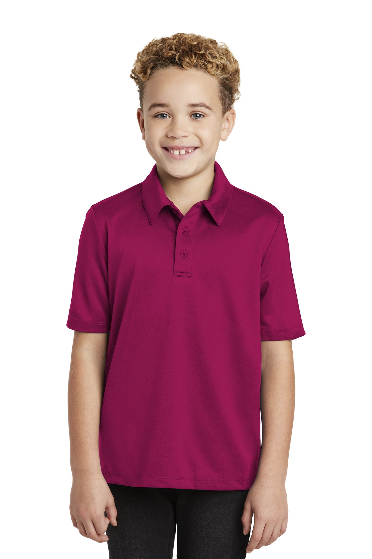 3 Pack Of Port Authority Y540 Youth Poly Silk Touch Performance Polo Shirt - Picture 9 of 13