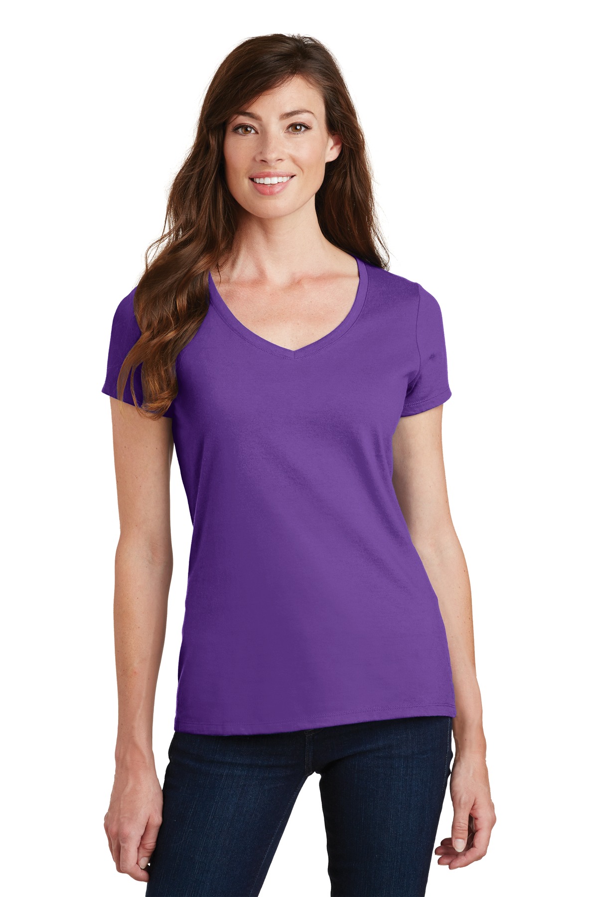 3 Pack Of Port & Company LPC450V Women's Fan Favorite V-Neck Tee T-Shirt - Picture 20 of 22