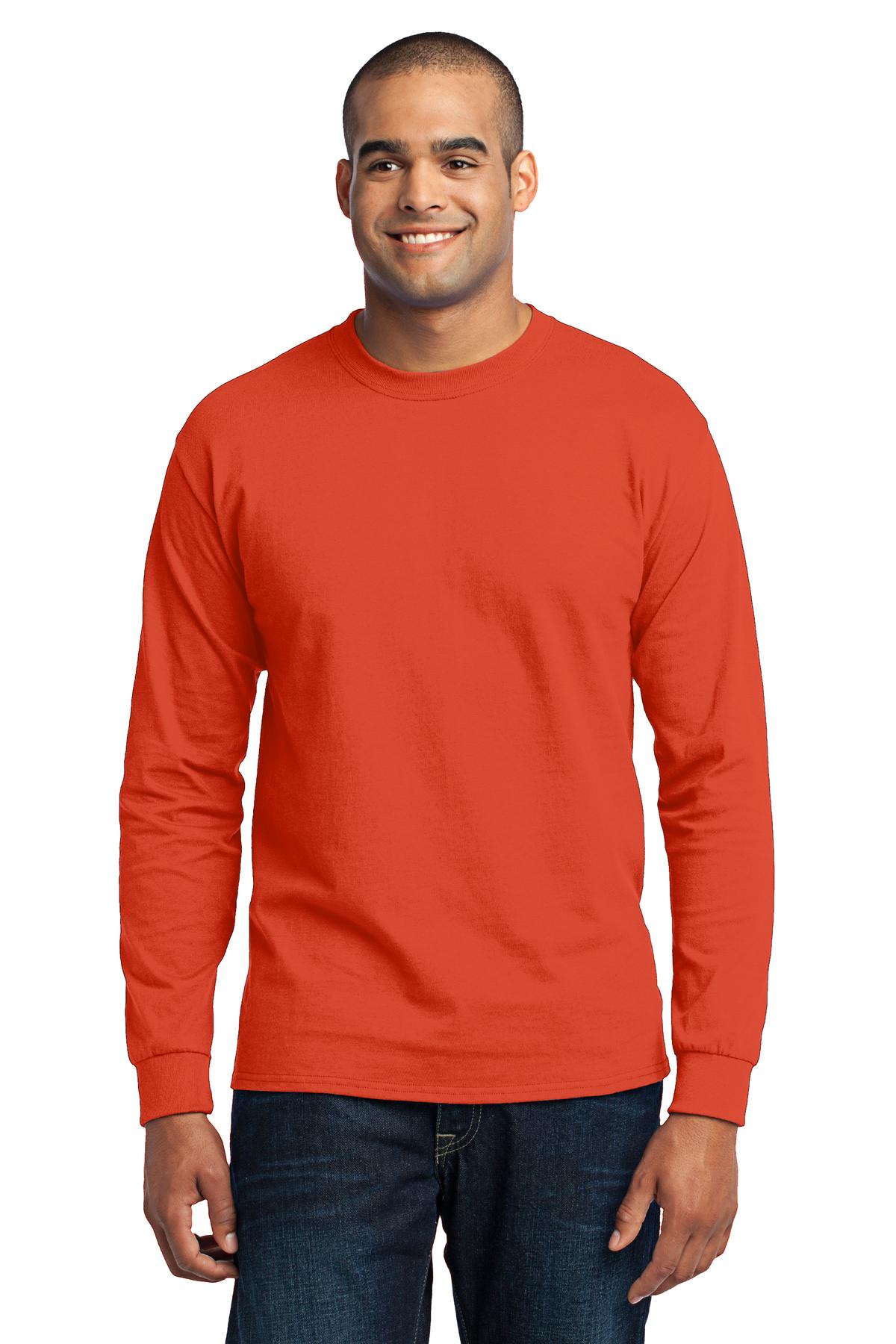 3 Pack Of Port & Company PC55LS Men's Cotton/Polyester Core Blend T-Shirt - Picture 14 of 20