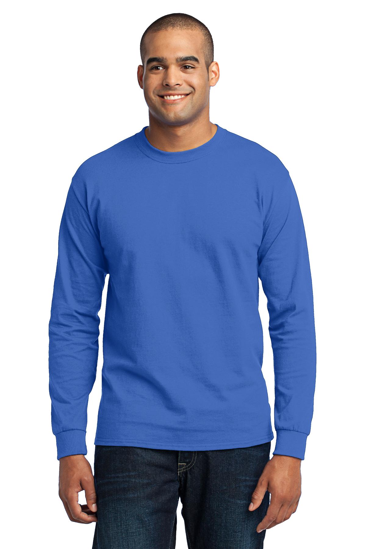 3 Pack Of Port & Company PC55LS Men's Cotton/Polyester Core Blend T-Shirt - Picture 17 of 20