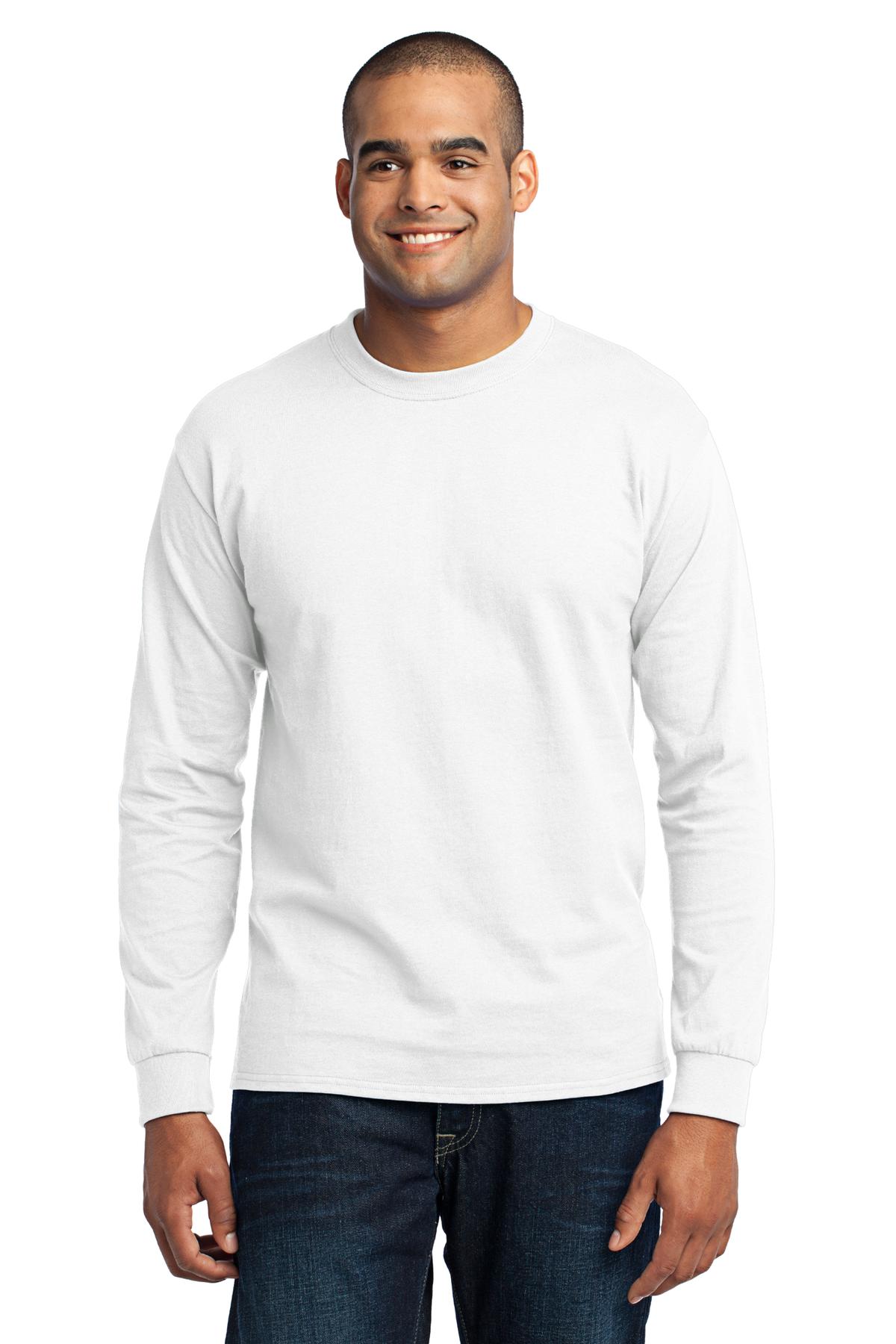 3 Pack Of Port & Company PC55LS Men's Cotton/Polyester Core Blend T-Shirt - Picture 20 of 20