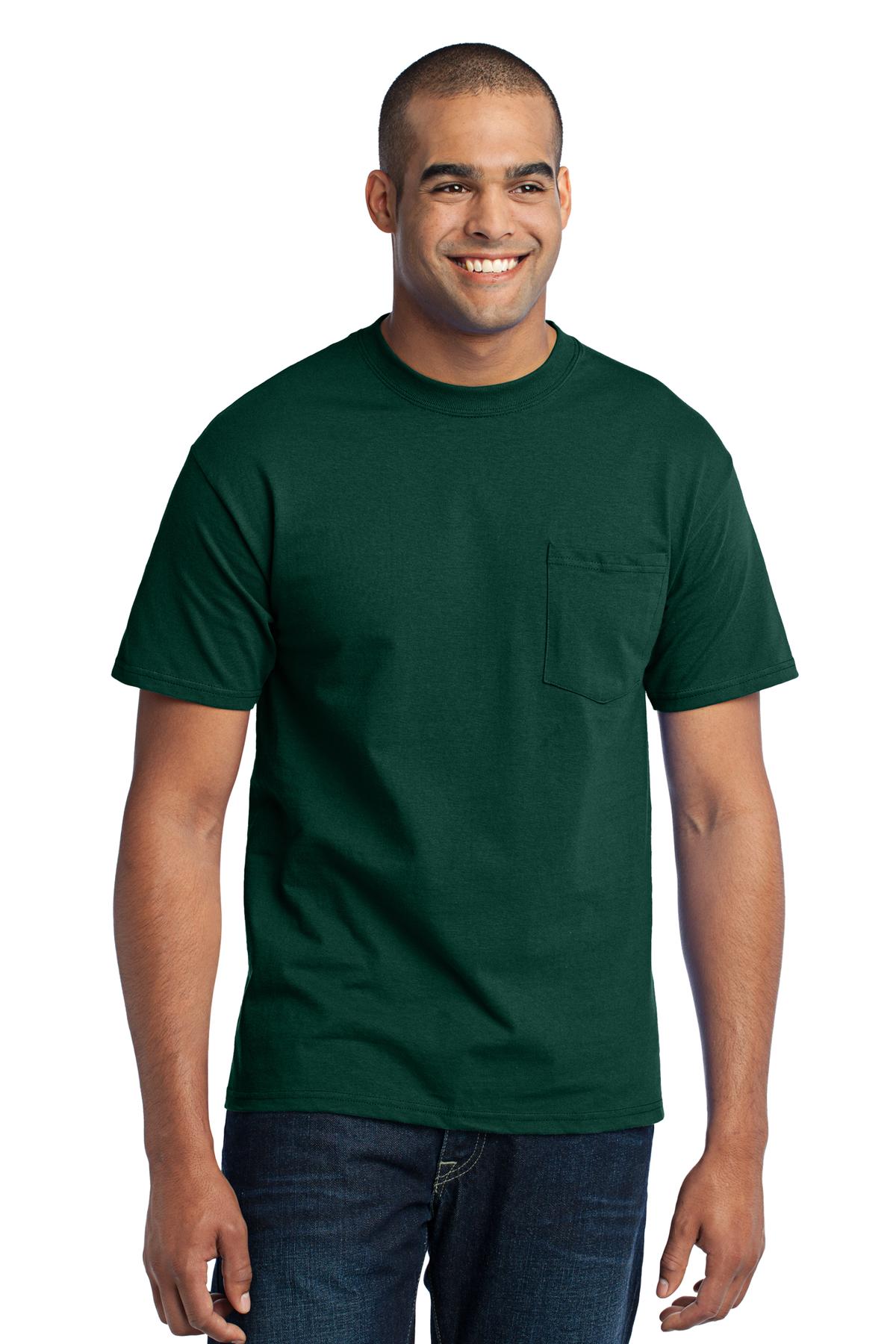 3 Pack Of Port & Company PC55PT Men's Tall Core Blend Pocket T-Shirt - Picture 7 of 20
