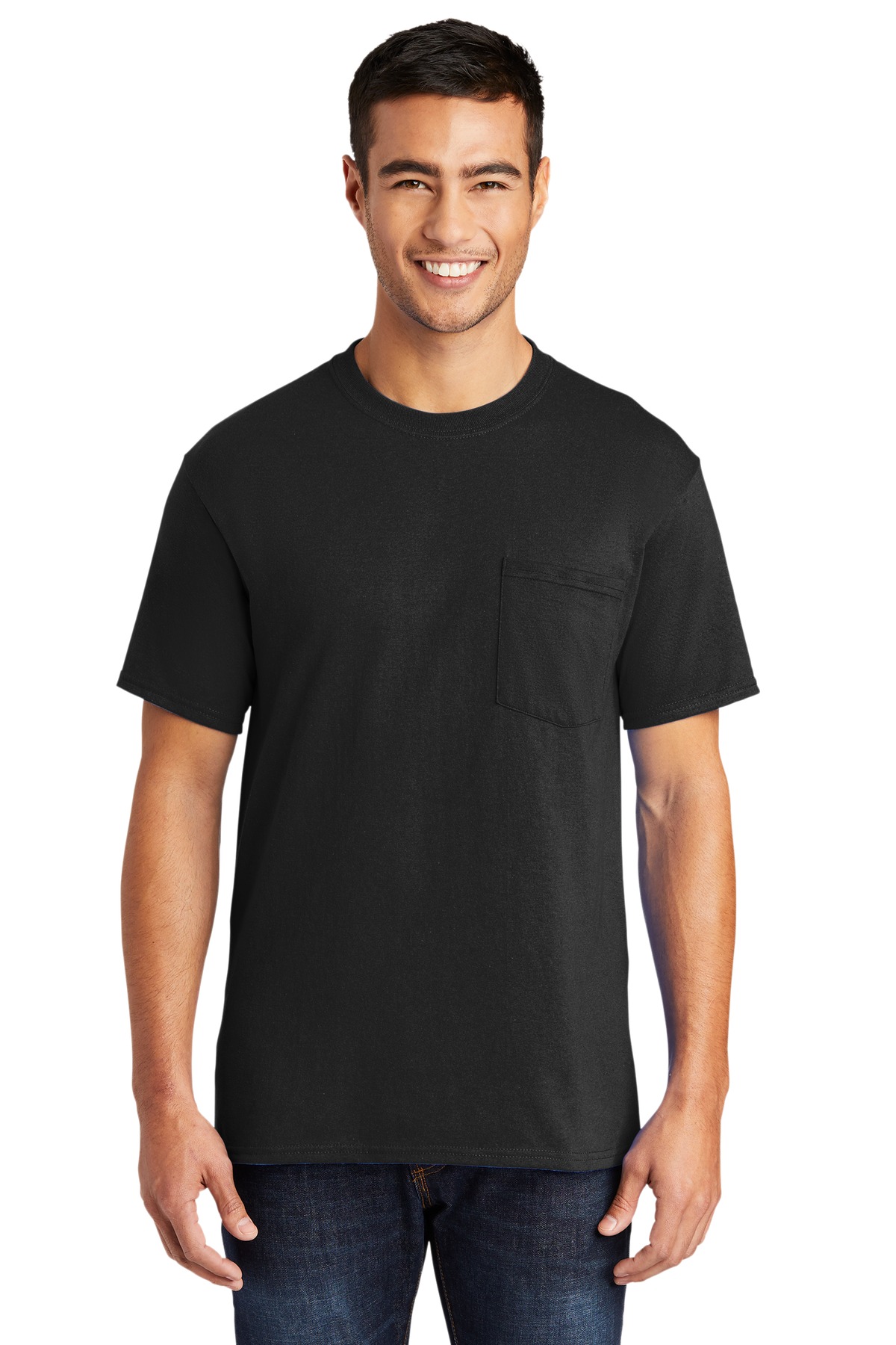 3 Pack Of Port & Company PC55PT Men's Tall Core Blend Pocket T-Shirt - Picture 9 of 20