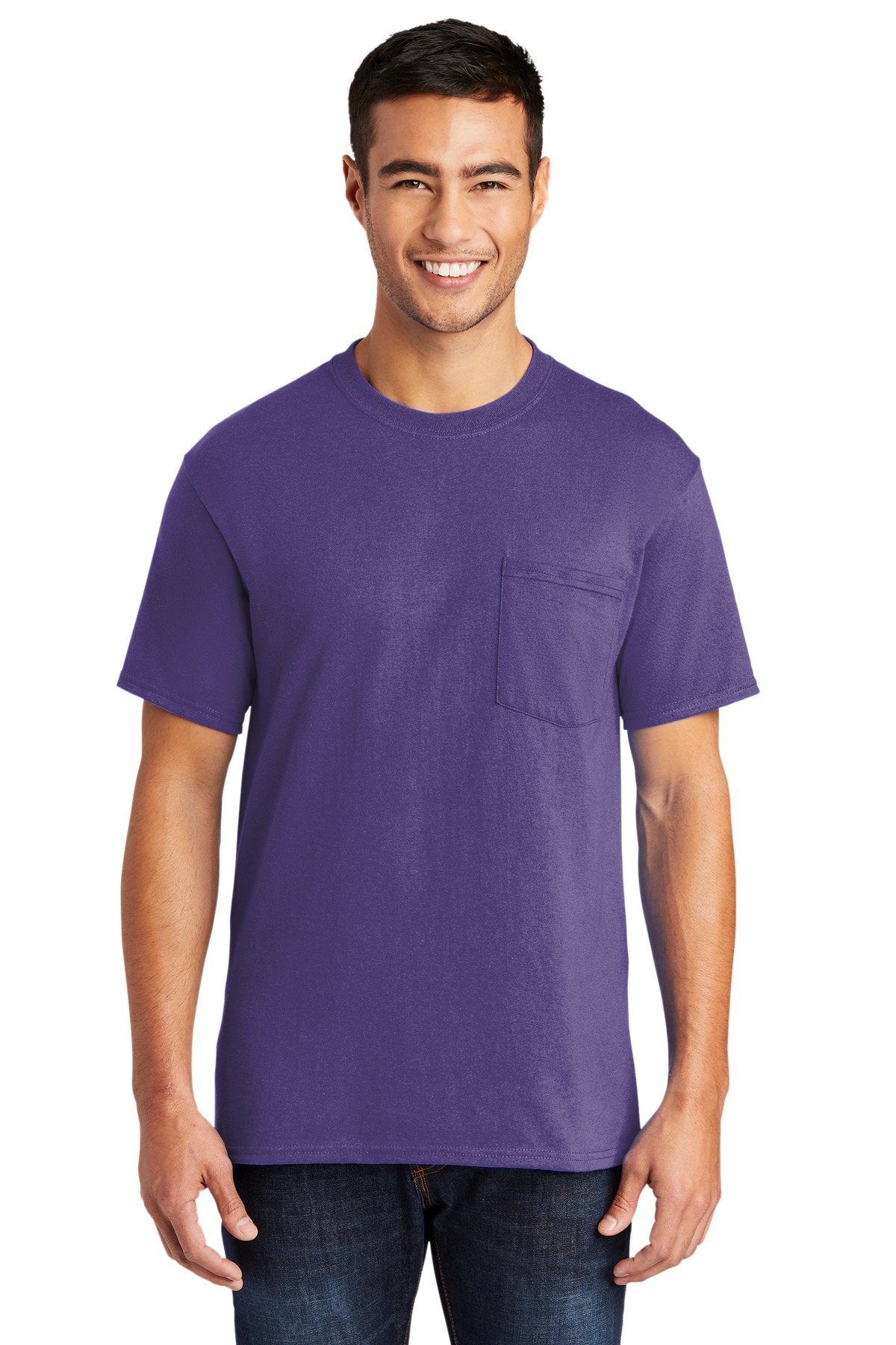 3 Pack Of Port & Company PC55PT Men's Tall Core Blend Pocket T-Shirt - Picture 15 of 20